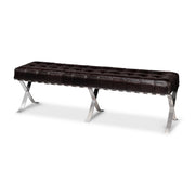 Catalunya Long Bench, Dark Brown by Sarreid Ltd