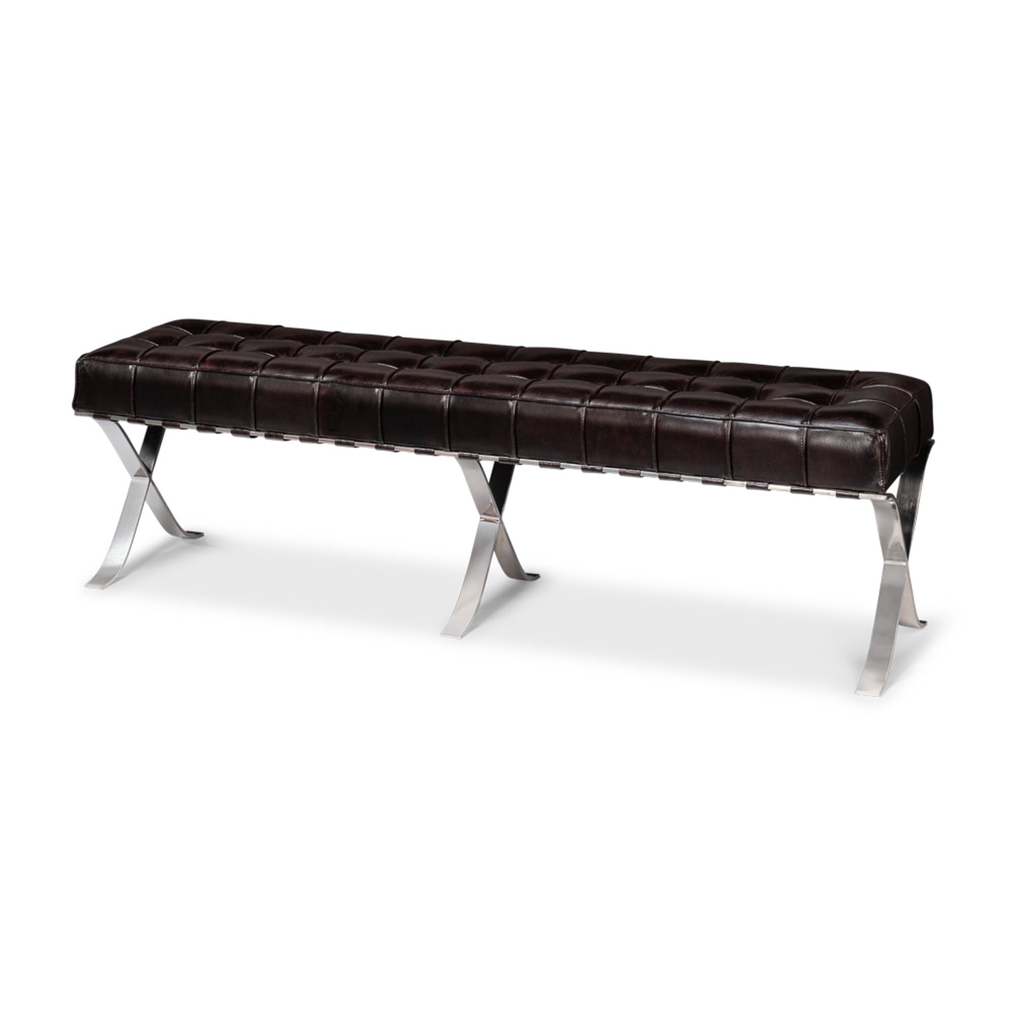 Catalunya Long Bench, Dark Brown by Sarreid Ltd