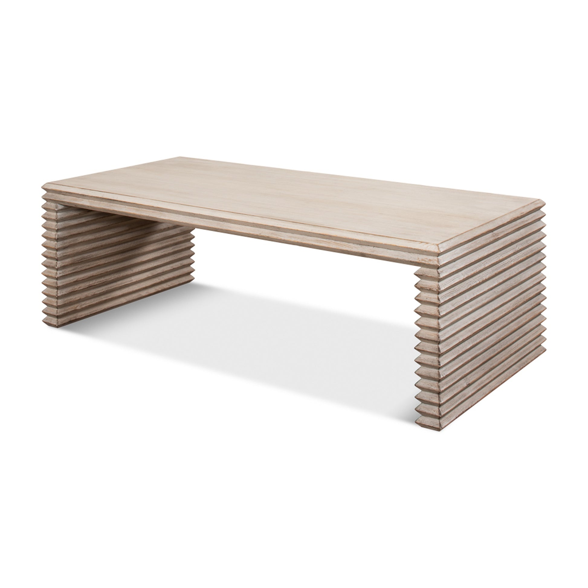 Stacked Cocktail Table, Stone Grey by Sarreid Ltd