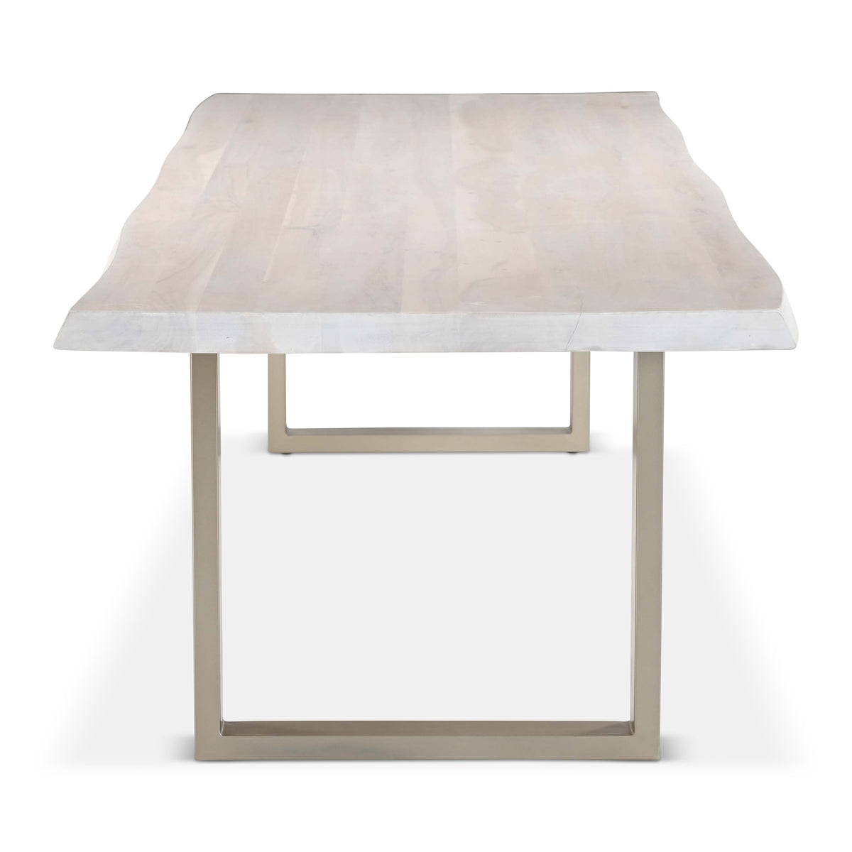 Brooks Dining Table U Base 40" x 116" White Wash Top - Pewter Base by Urbia - detail 3