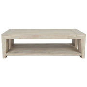 Troy Reclaimed Oak Coffee Table in Aged Cream 60"
