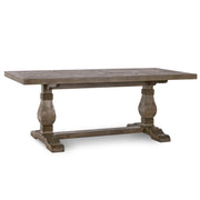 Farmhouse Reclaimed Wood Double Trestle Table 78"