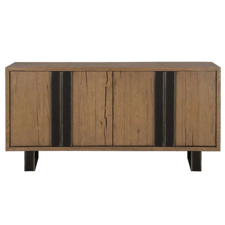 Danica 72" Cracked Oak and Iron Sideboard