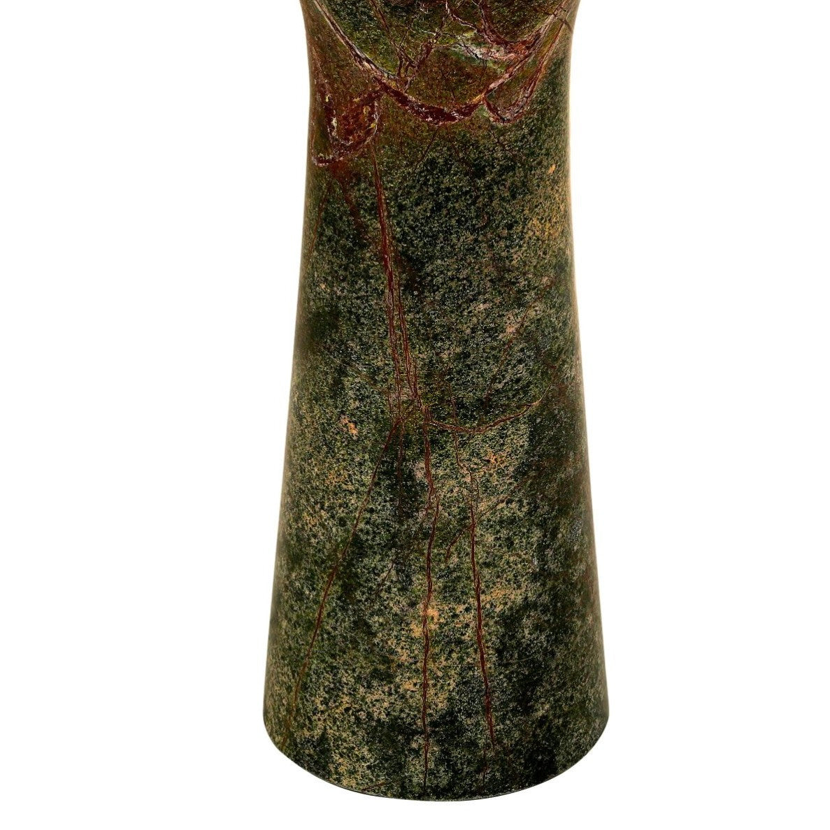 Breton 18" Tall Side Table in Green Bidasar Marble