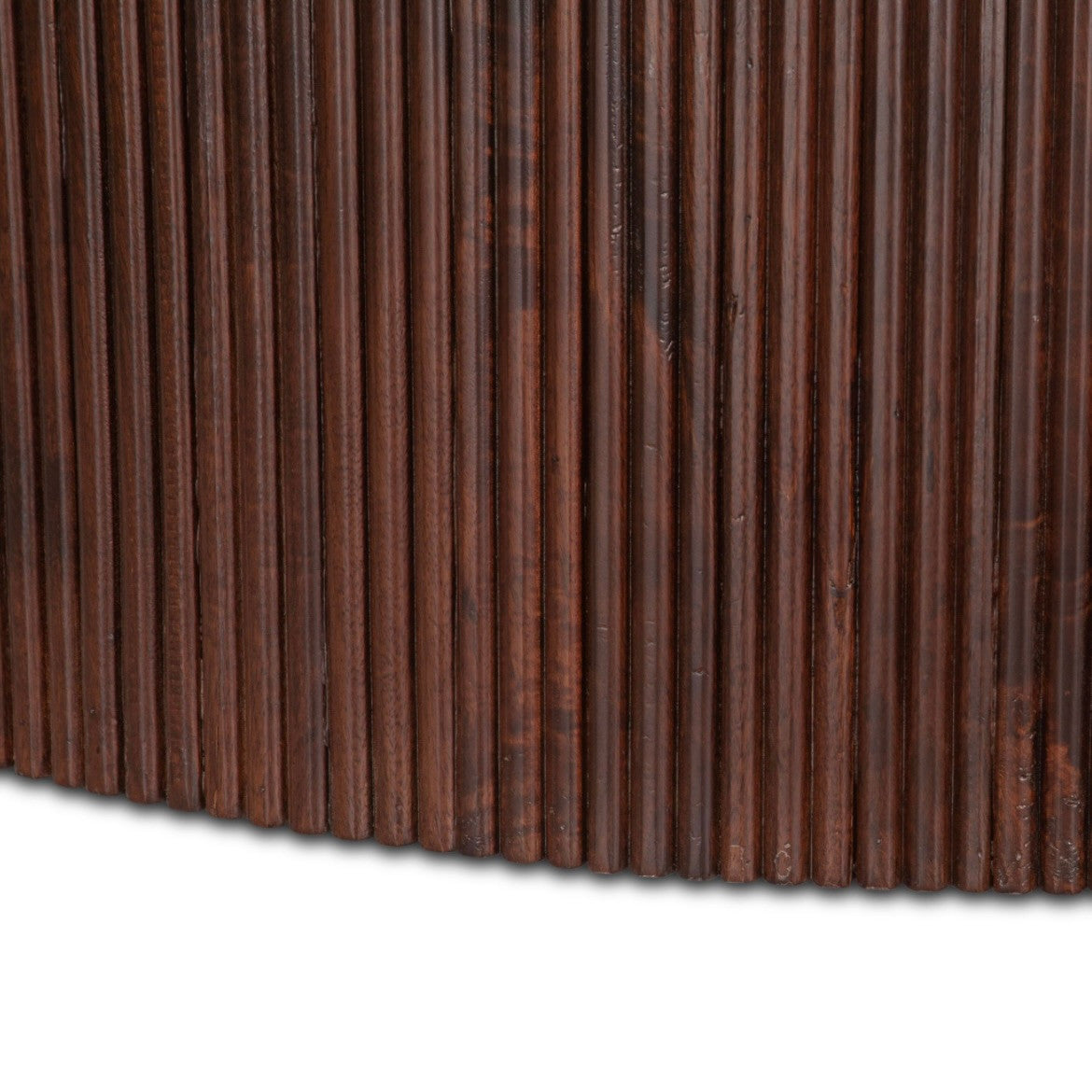 Iris Mango Wood and White Marble Oval Coffee Table 52"