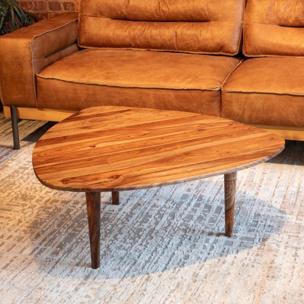 Salem Sheesham Wood Coffee Table Natural 37"