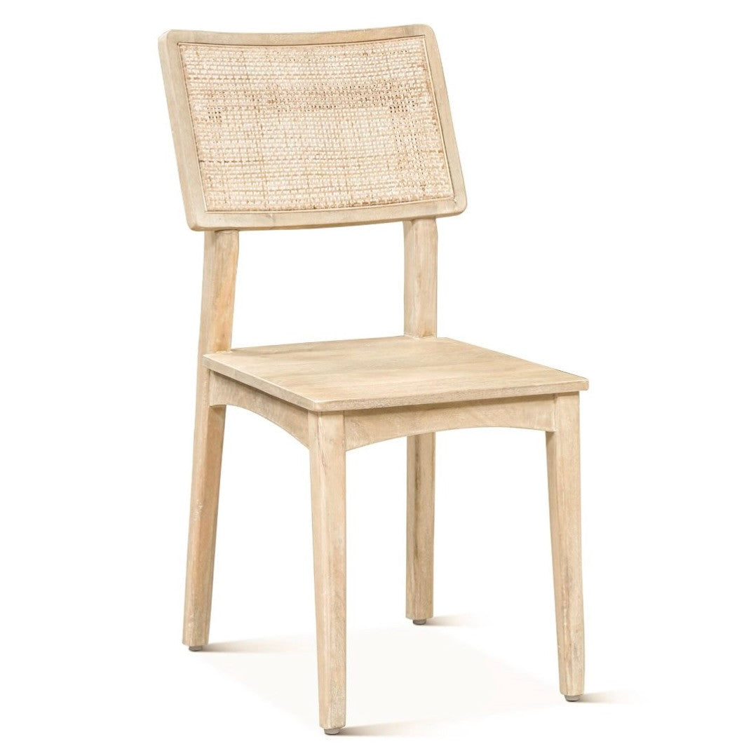 Casablanca 18" Dining Chair in Natural White