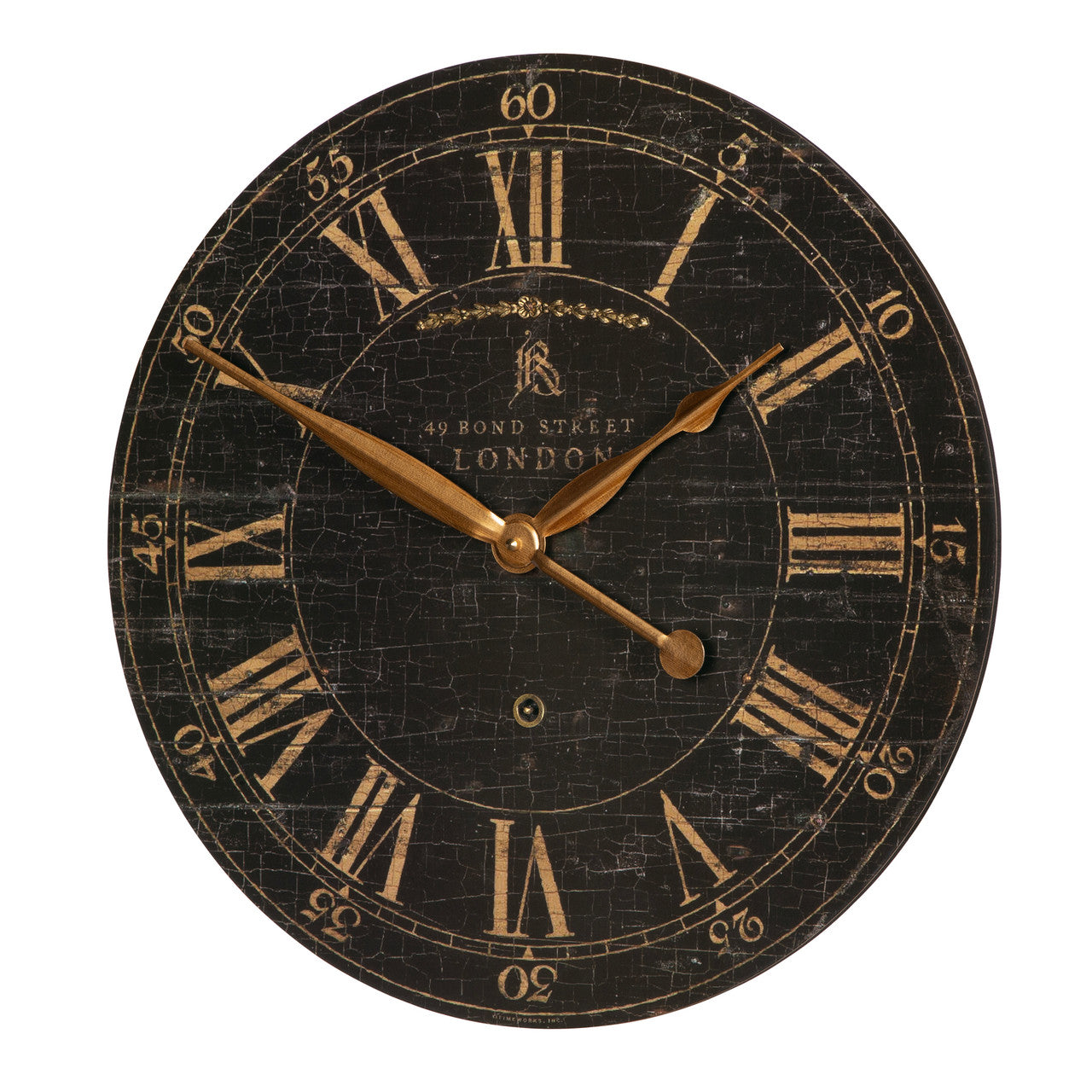Uttermost Bond Street 18" Black Wall Clock