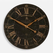 Uttermost Bond Street 18" Black Wall Clock