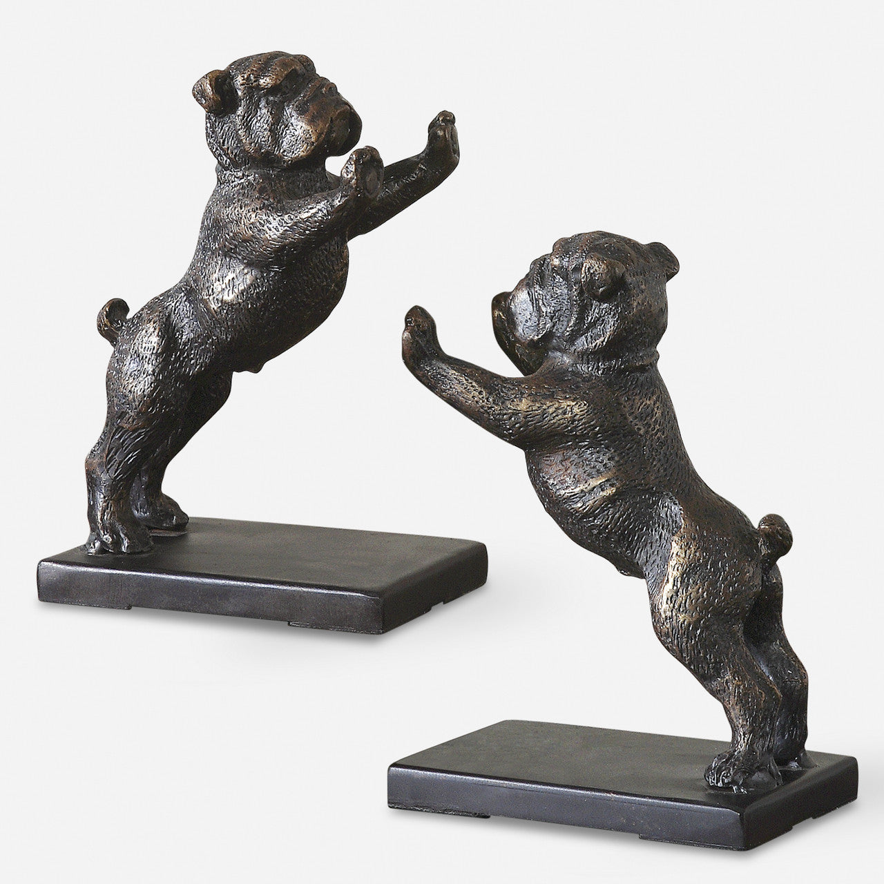 Uttermost Bulldogs Cast Iron Bookends, Set/2