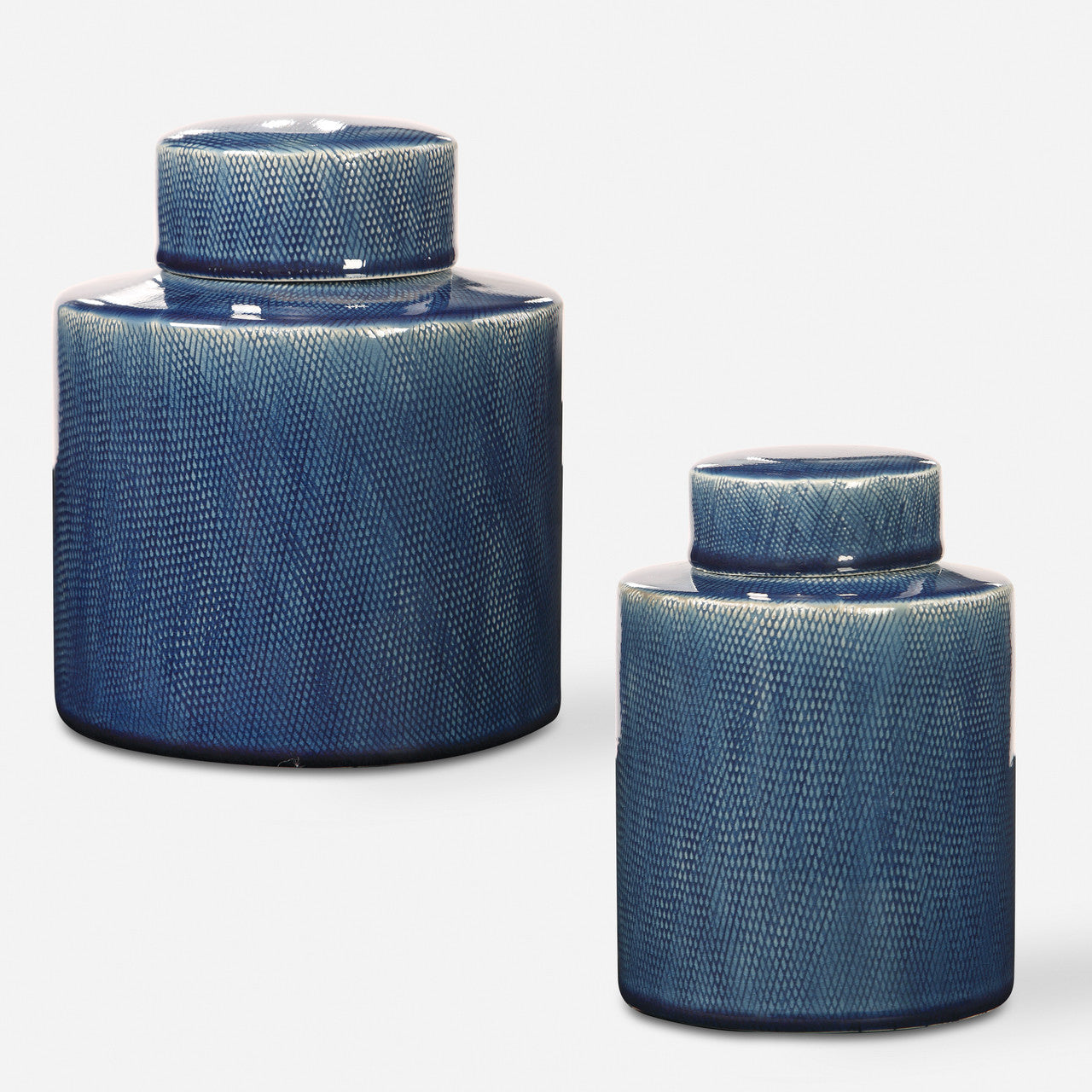 Uttermost Saniya Blue Containers, S/2