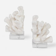 Uttermost Charbel White Bookends, Set/2