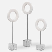 Uttermost Coin Toss Marble Rings, S/3