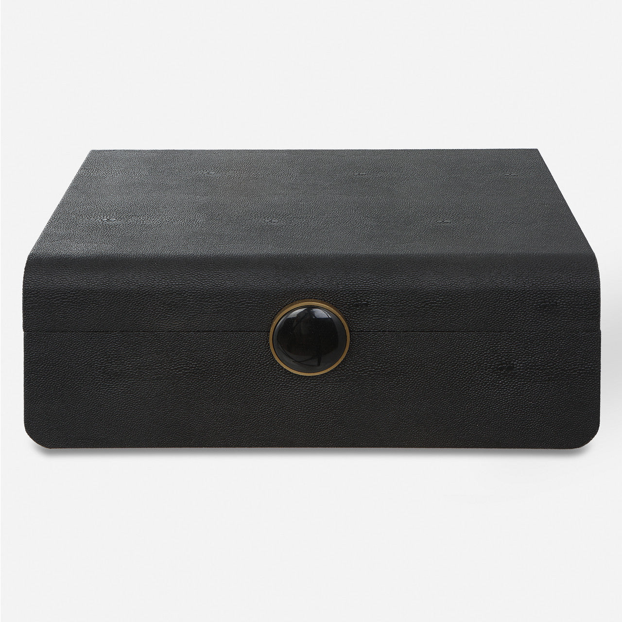Uttermost Lalique Black Shagreen Box