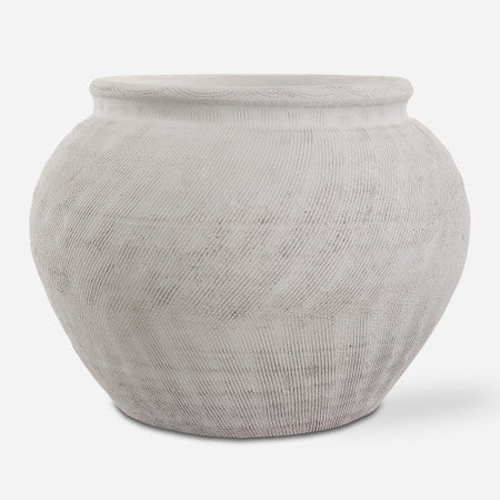 Floreana Round White Vase