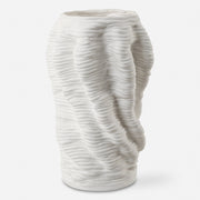 Uttermost Stratified Matte White Vase