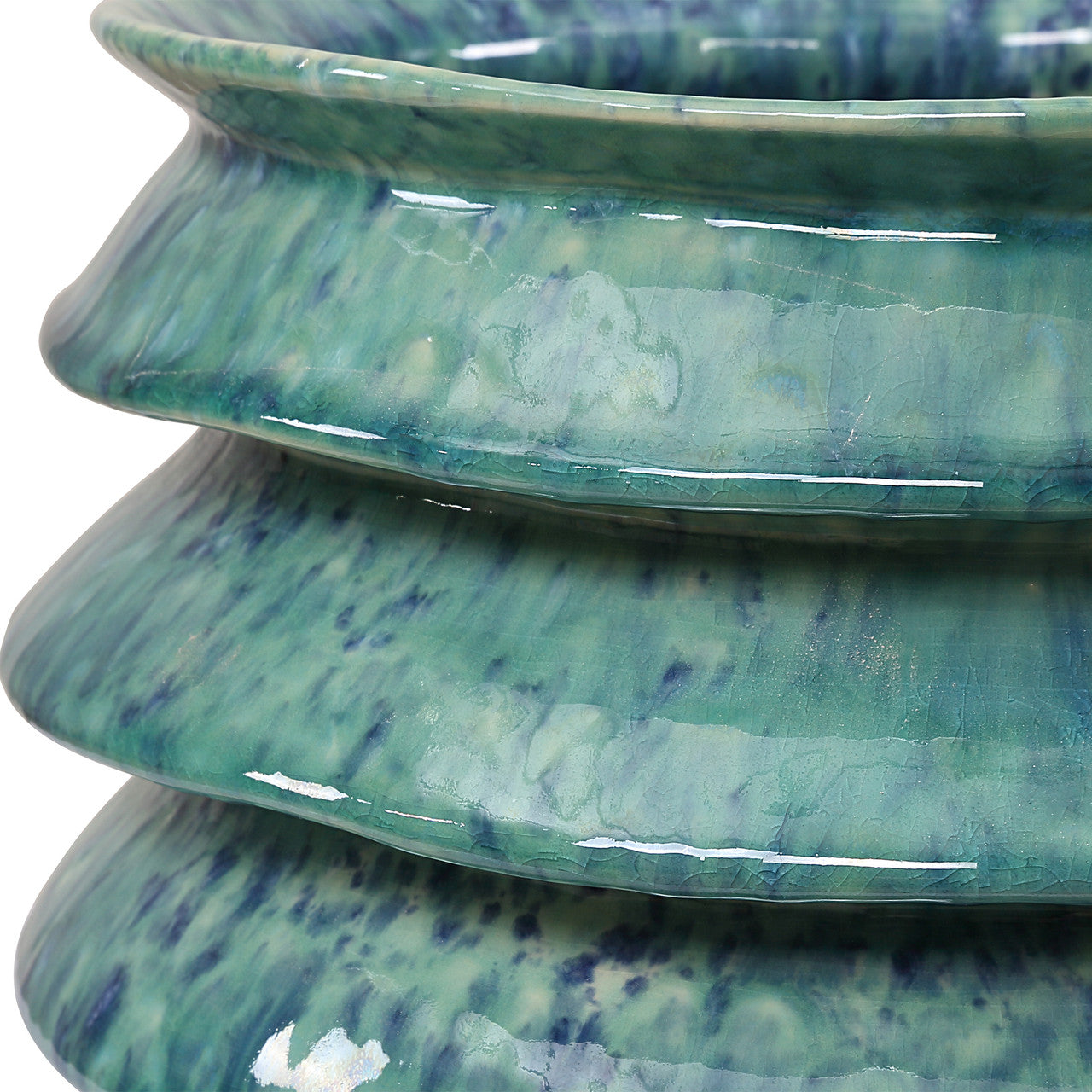 Uttermost ZigZag Blue Green Bowls Set/2