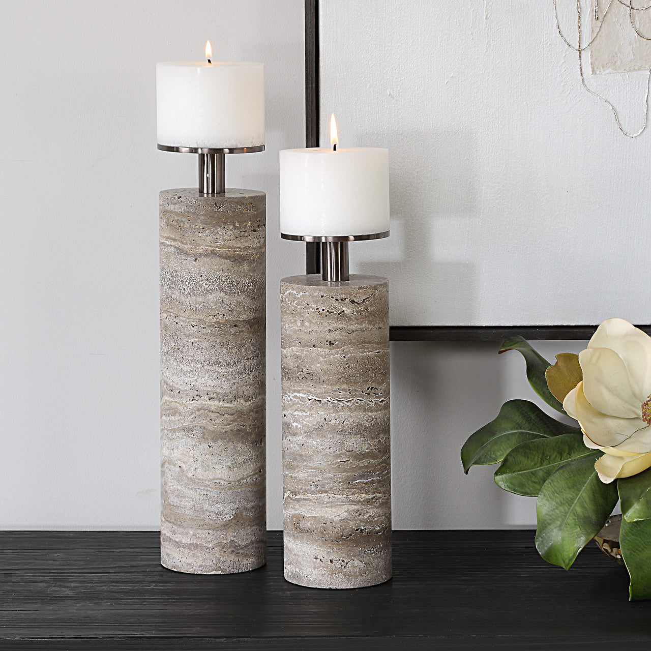 Uttermost Shadowstone Candleholders Set/2