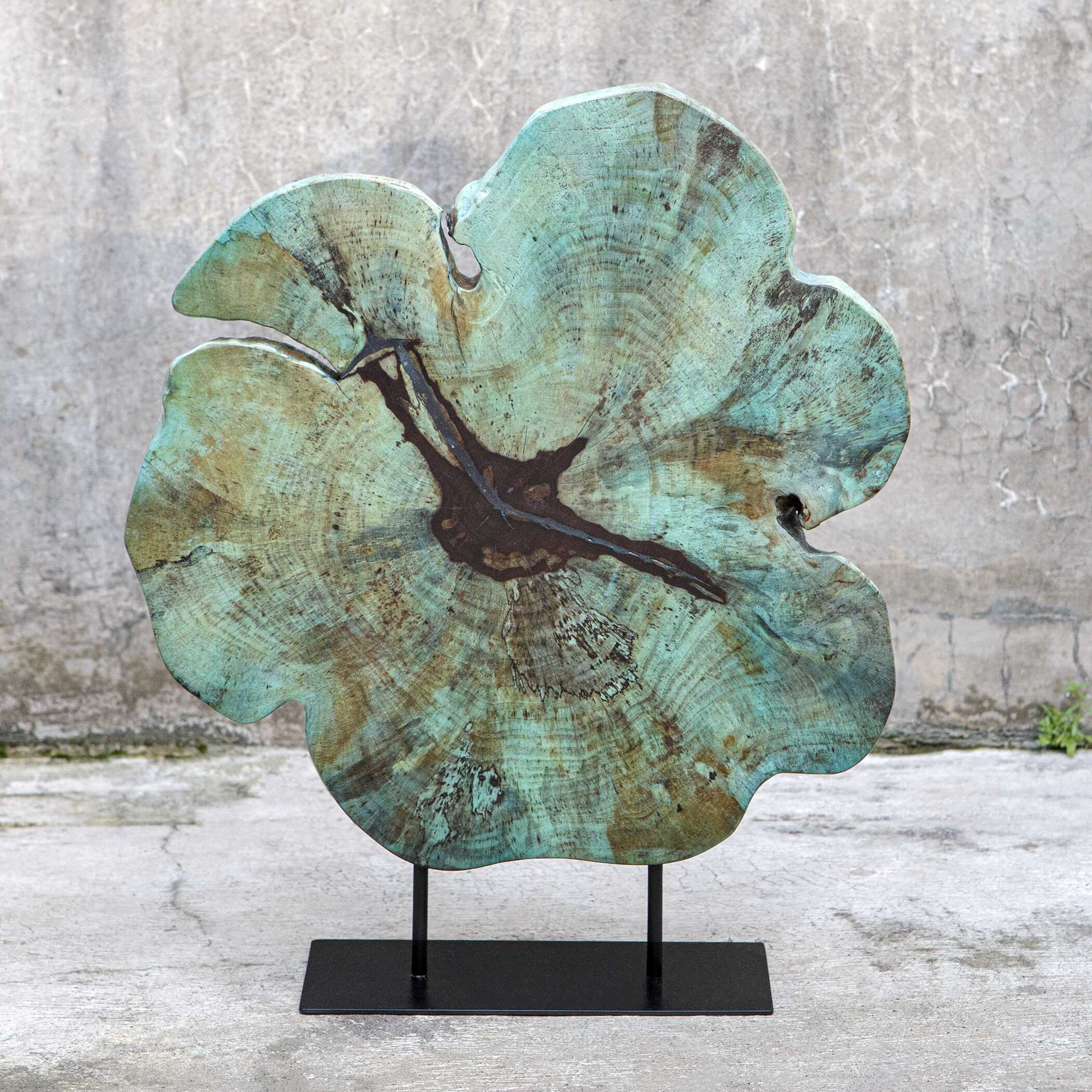 Uttermost Bahati Wood Blue Sculpture
