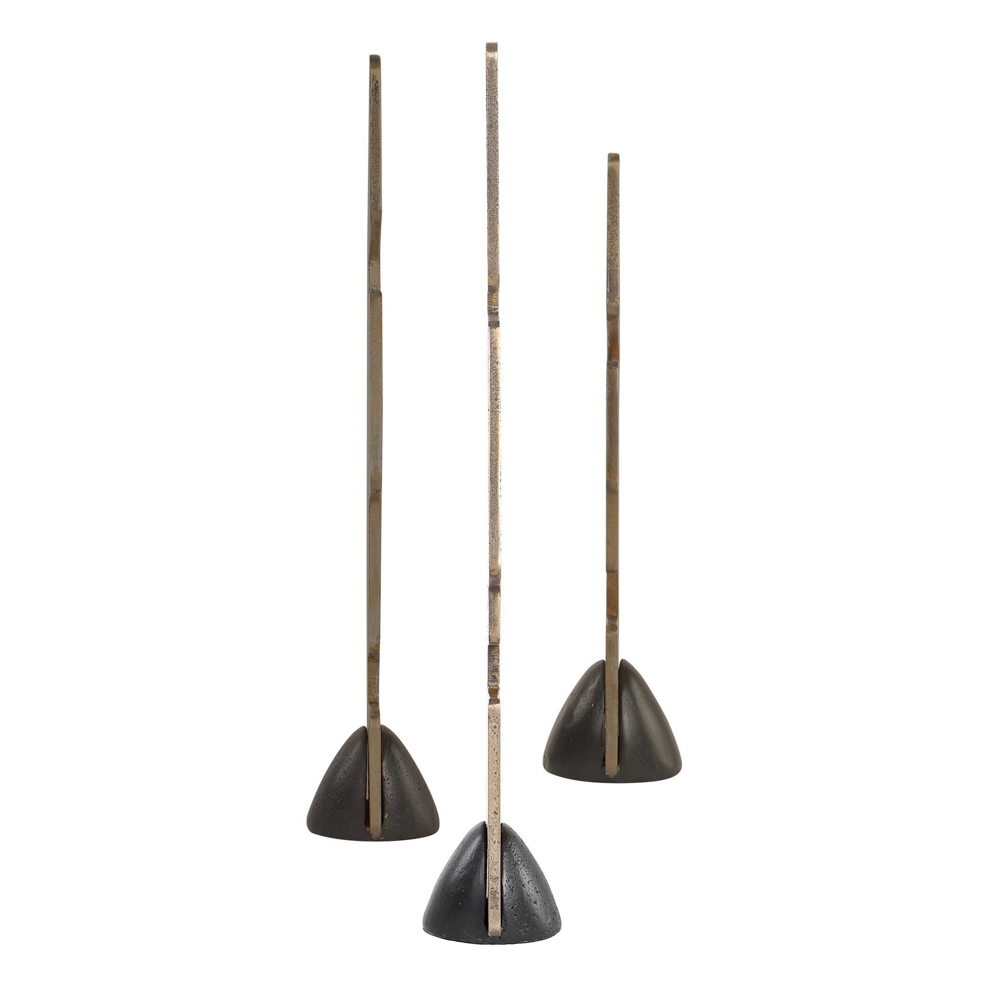 Uttermost Geometric Echoes Bronze Sculptures Set/3