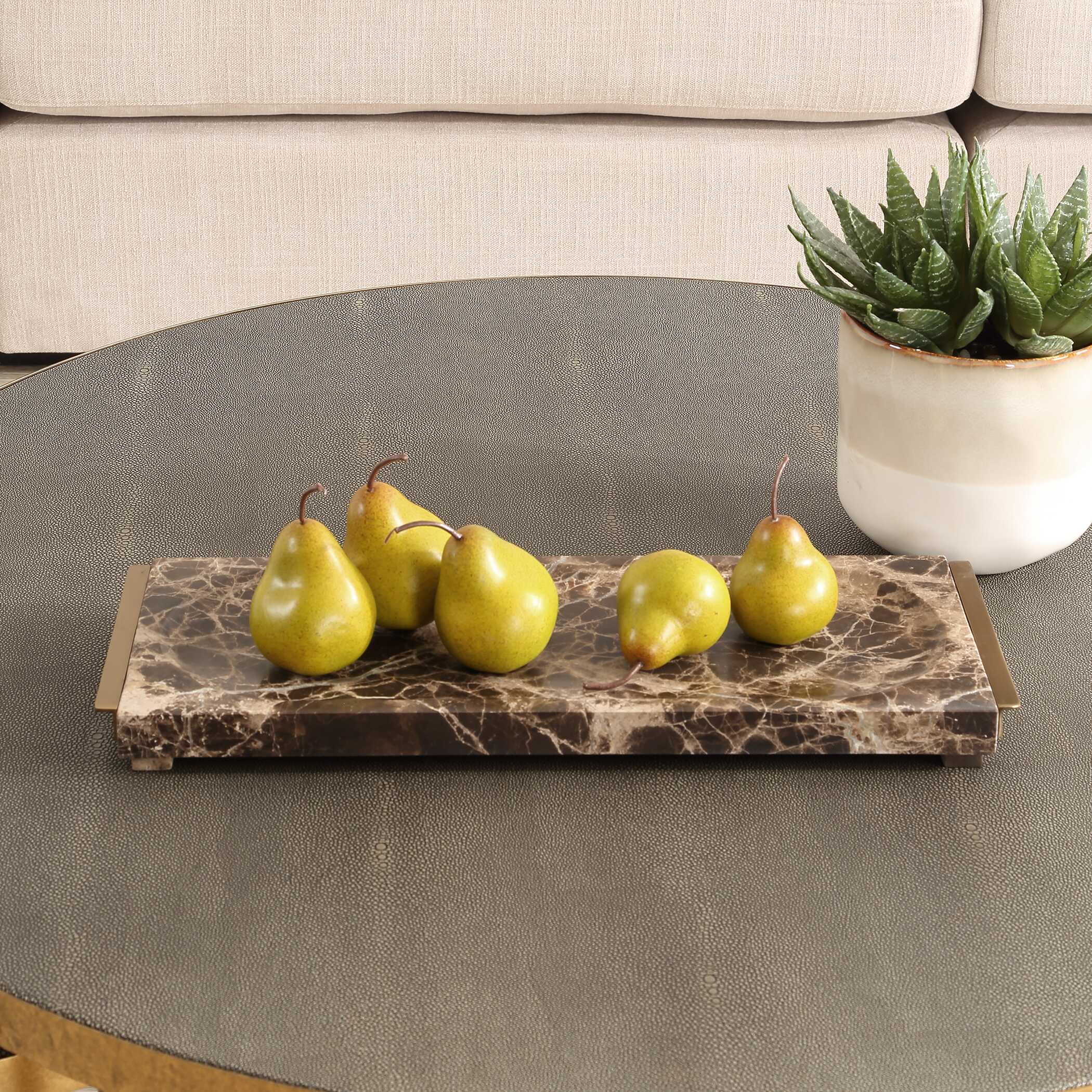 Uttermost Marble Tray Crest