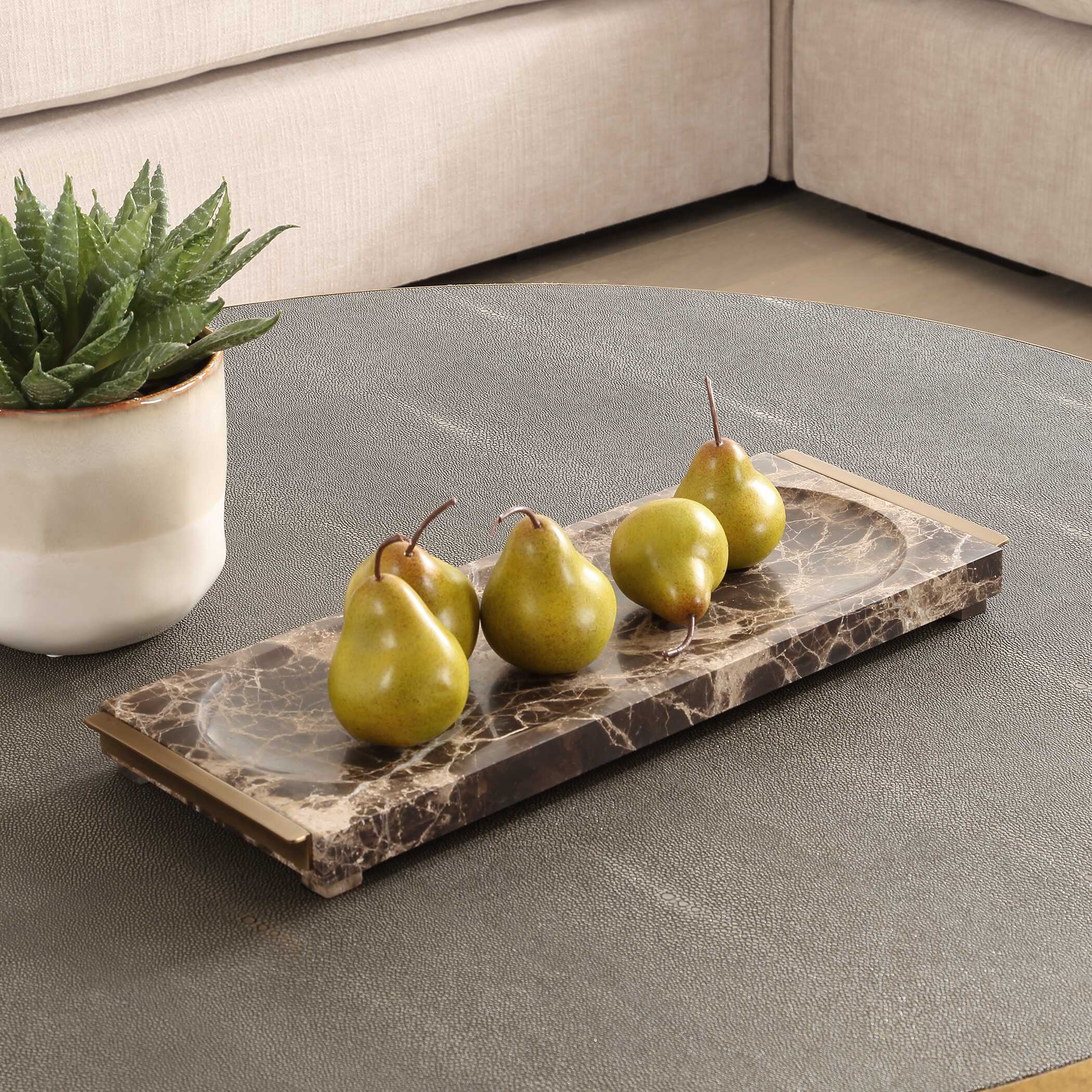 Uttermost Marble Tray Crest