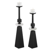 Uttermost Ebon Glow Floor Candleholders Set/2