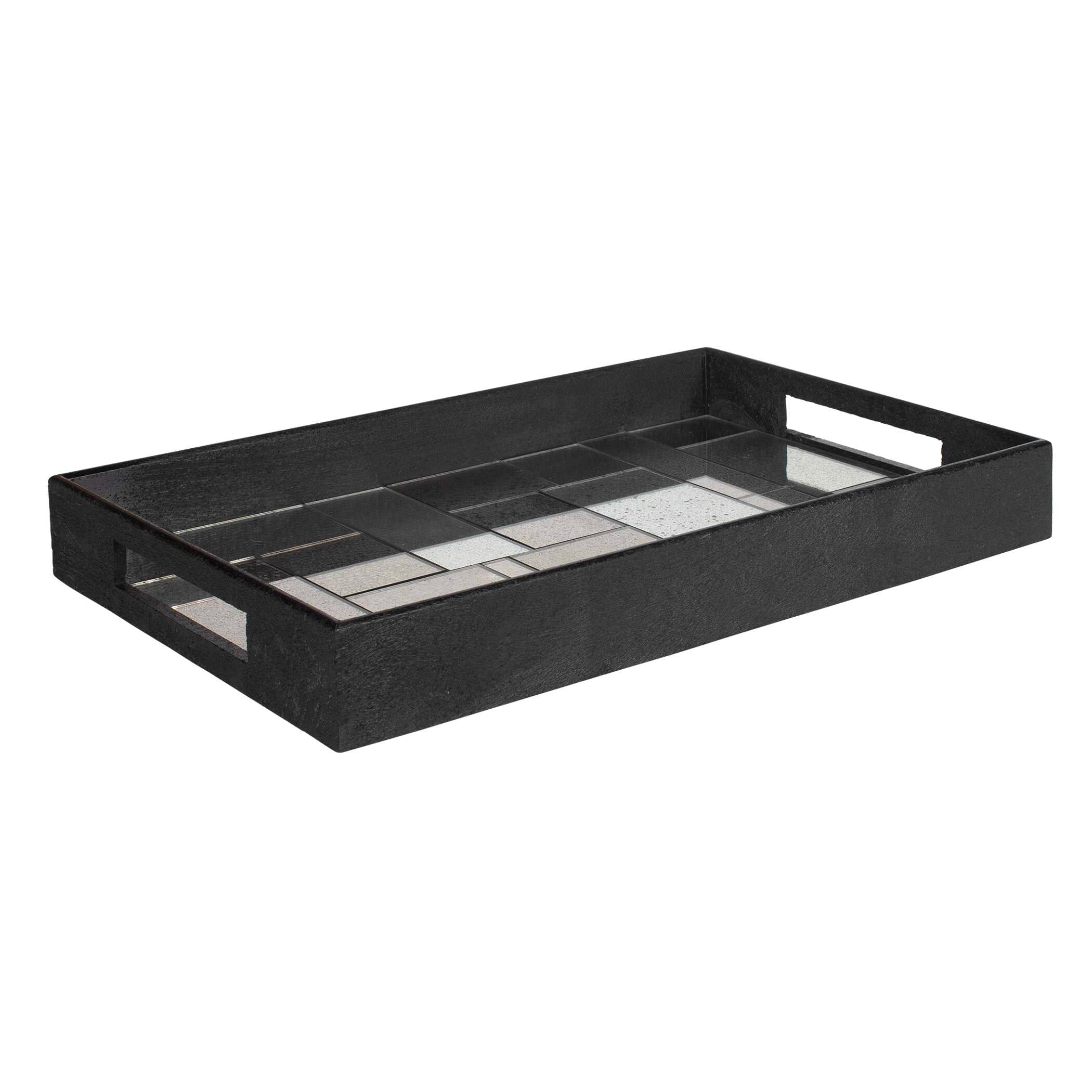 Uttermost Modern Mosaic Antique Mirrored Tray