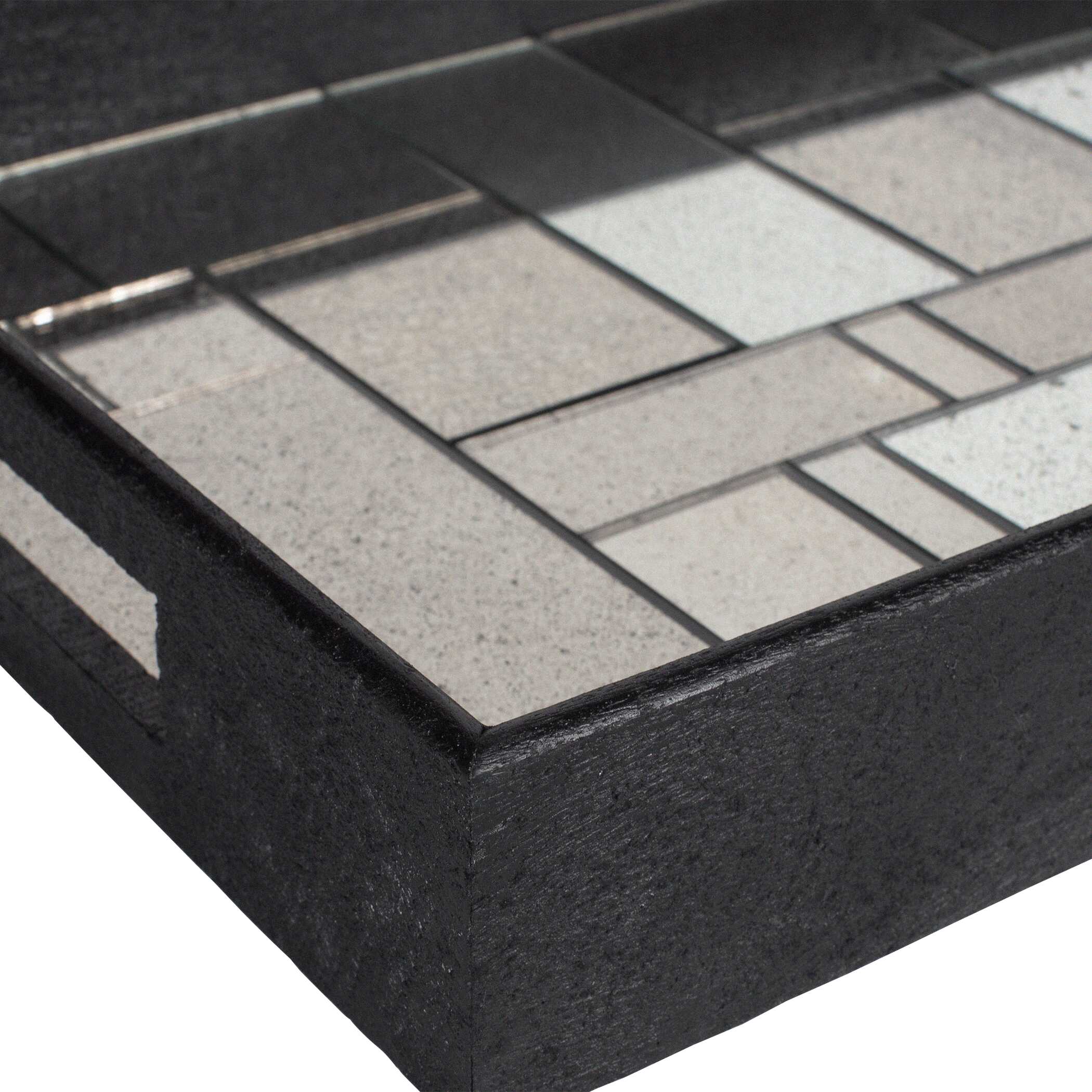 Uttermost Modern Mosaic Antique Mirrored Tray