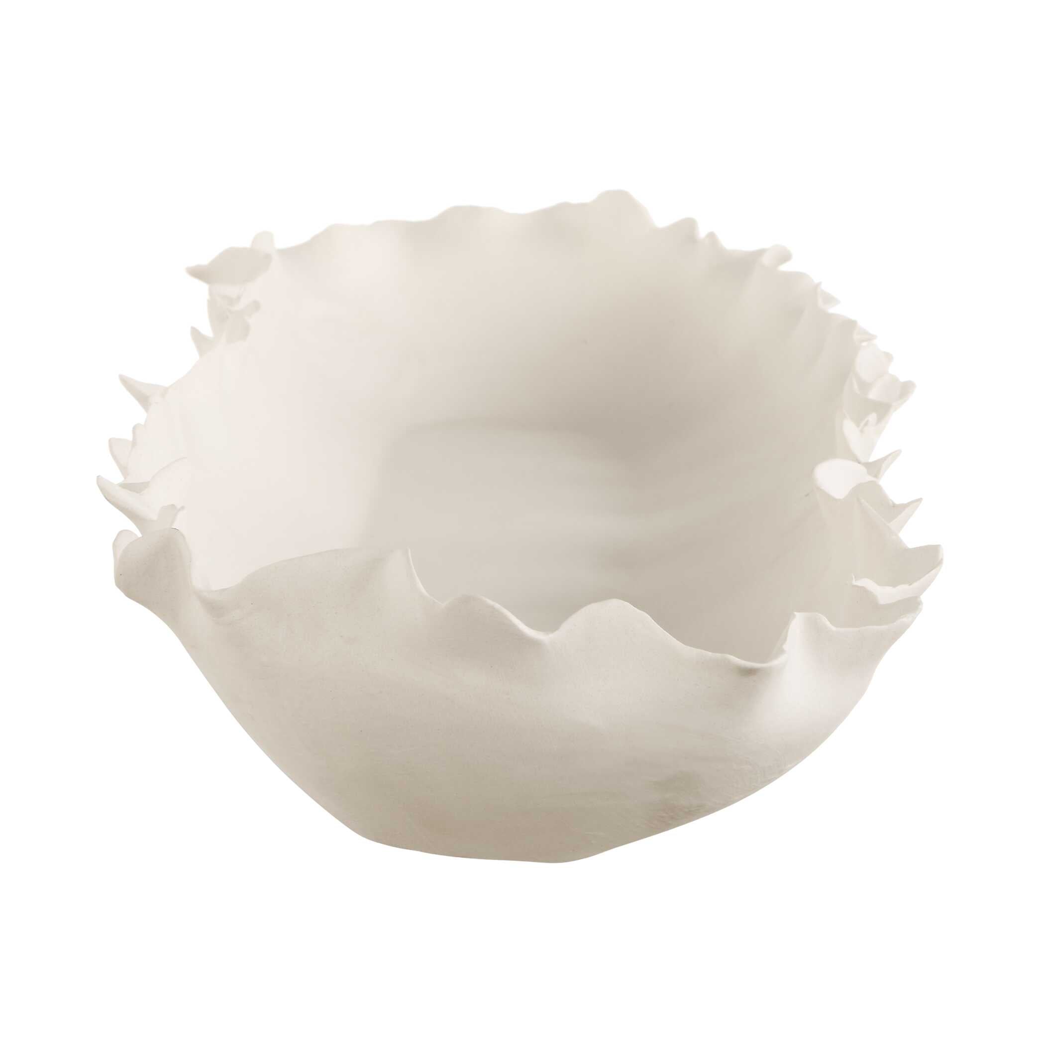 Uttermost Ripple Crest White Bowl