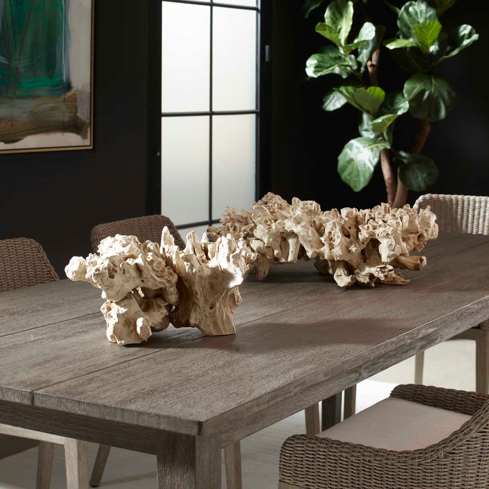 Uttermost Elemental Root Outdoor Sculptures Set/2