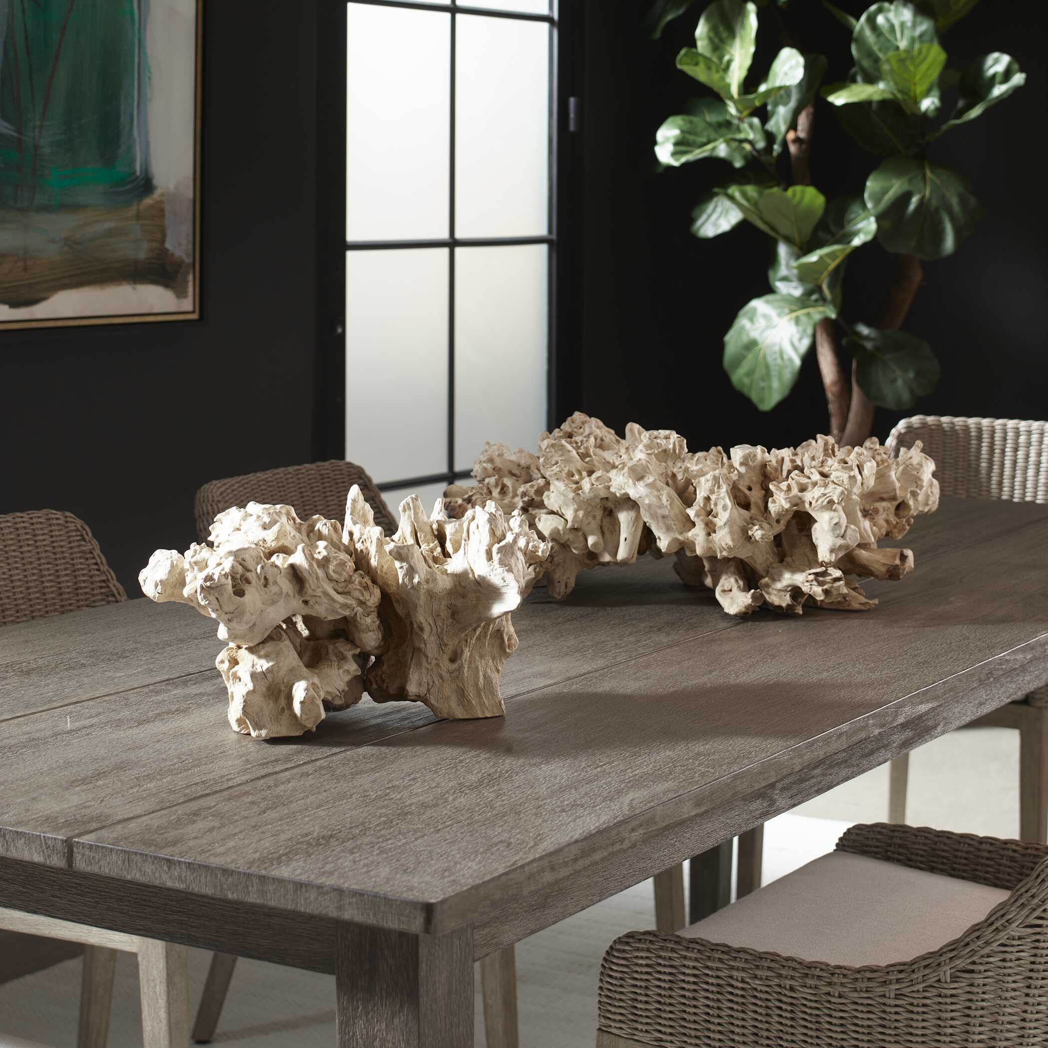 Uttermost Elemental Root Outdoor Sculptures Set/2