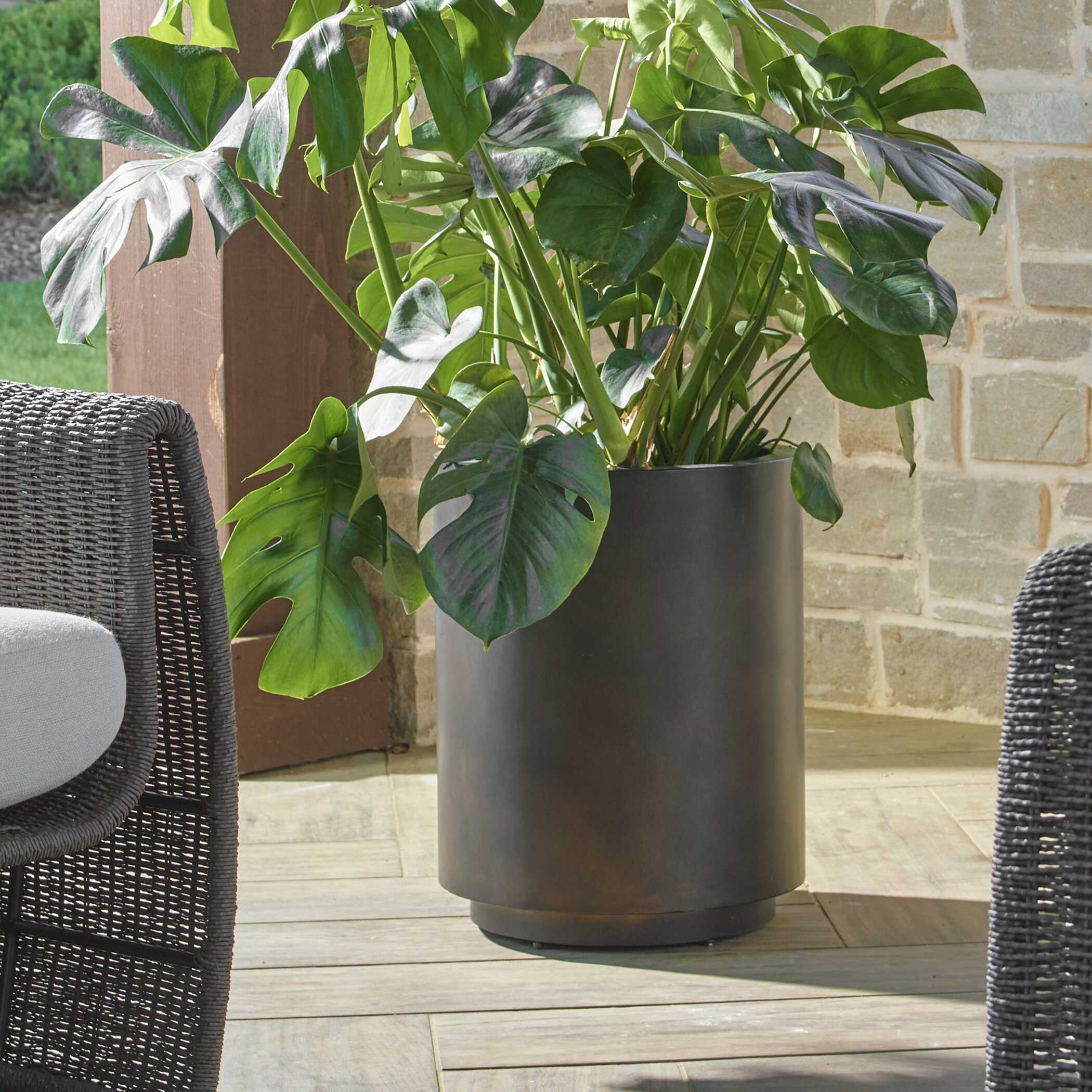 Uttermost Volcan Matte Bronze Outdoor Planters Set/2
