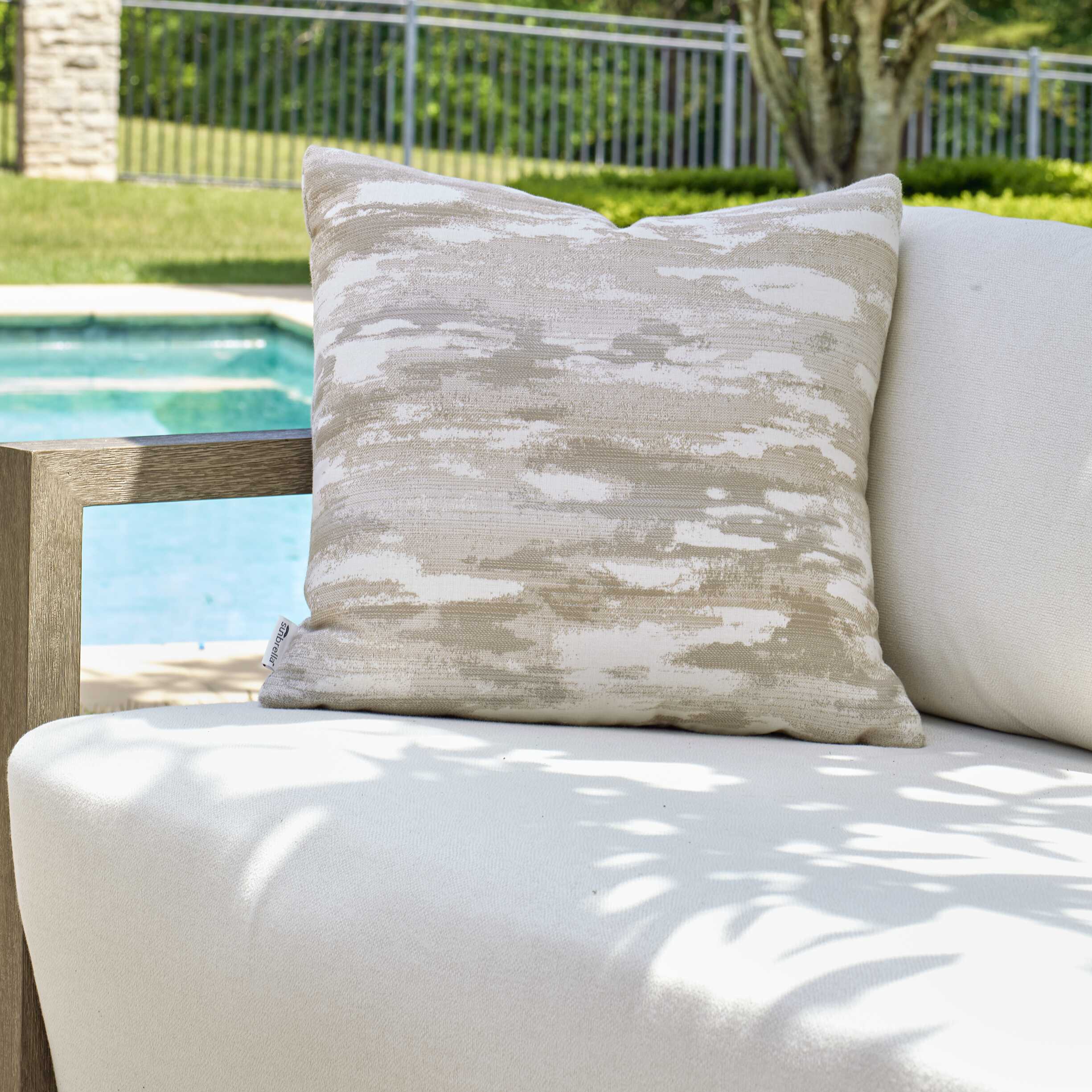 Uttermost Abstract Waves Outdoor Pillow