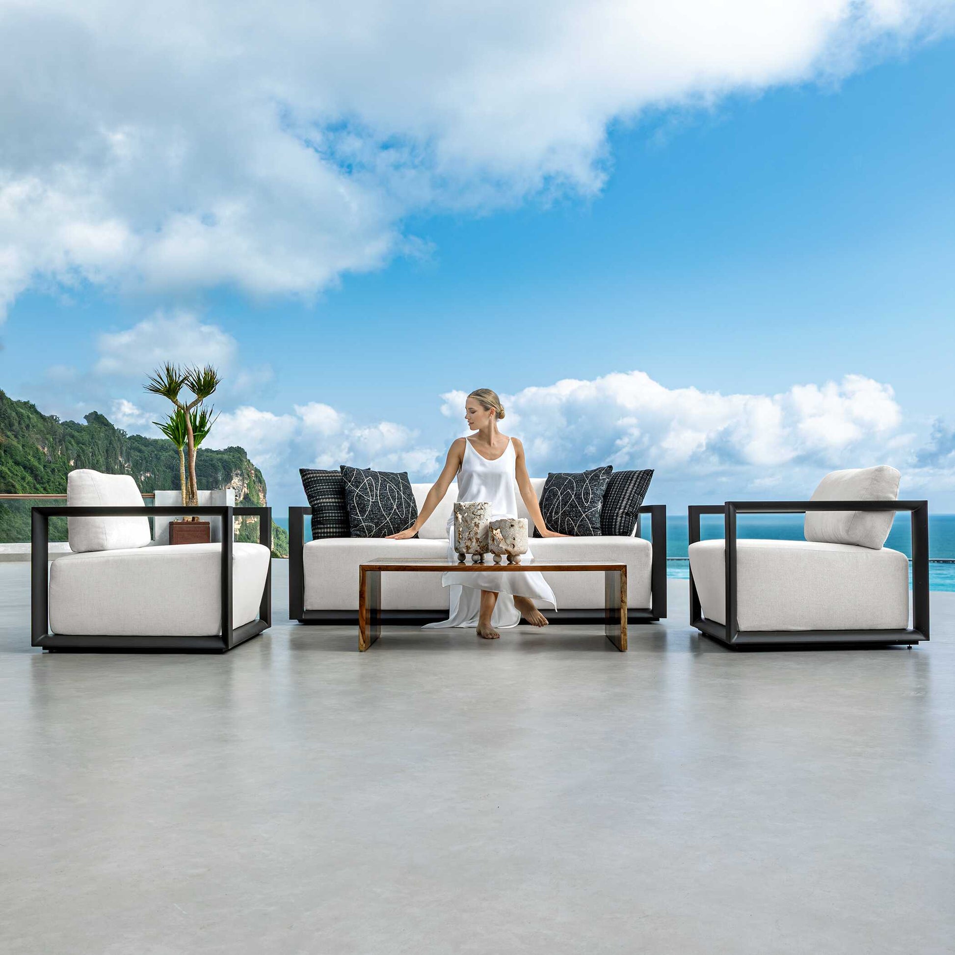 Uttermost Loopy Loop Outdoor Onyx Pillow