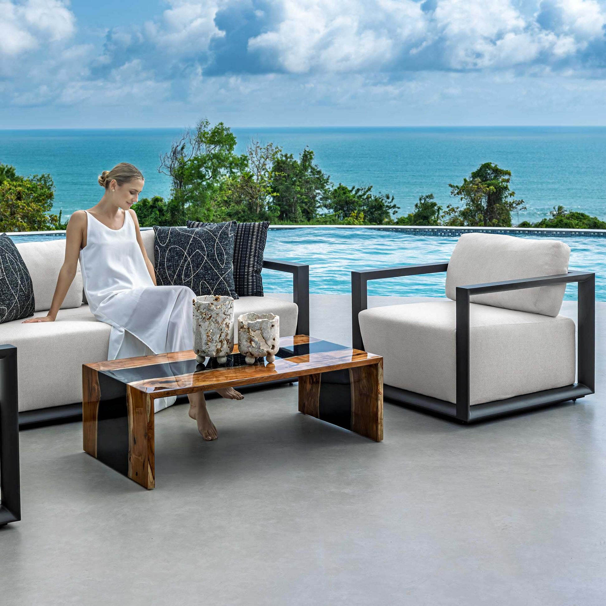 Uttermost Esti Onyx Outdoor Pillow