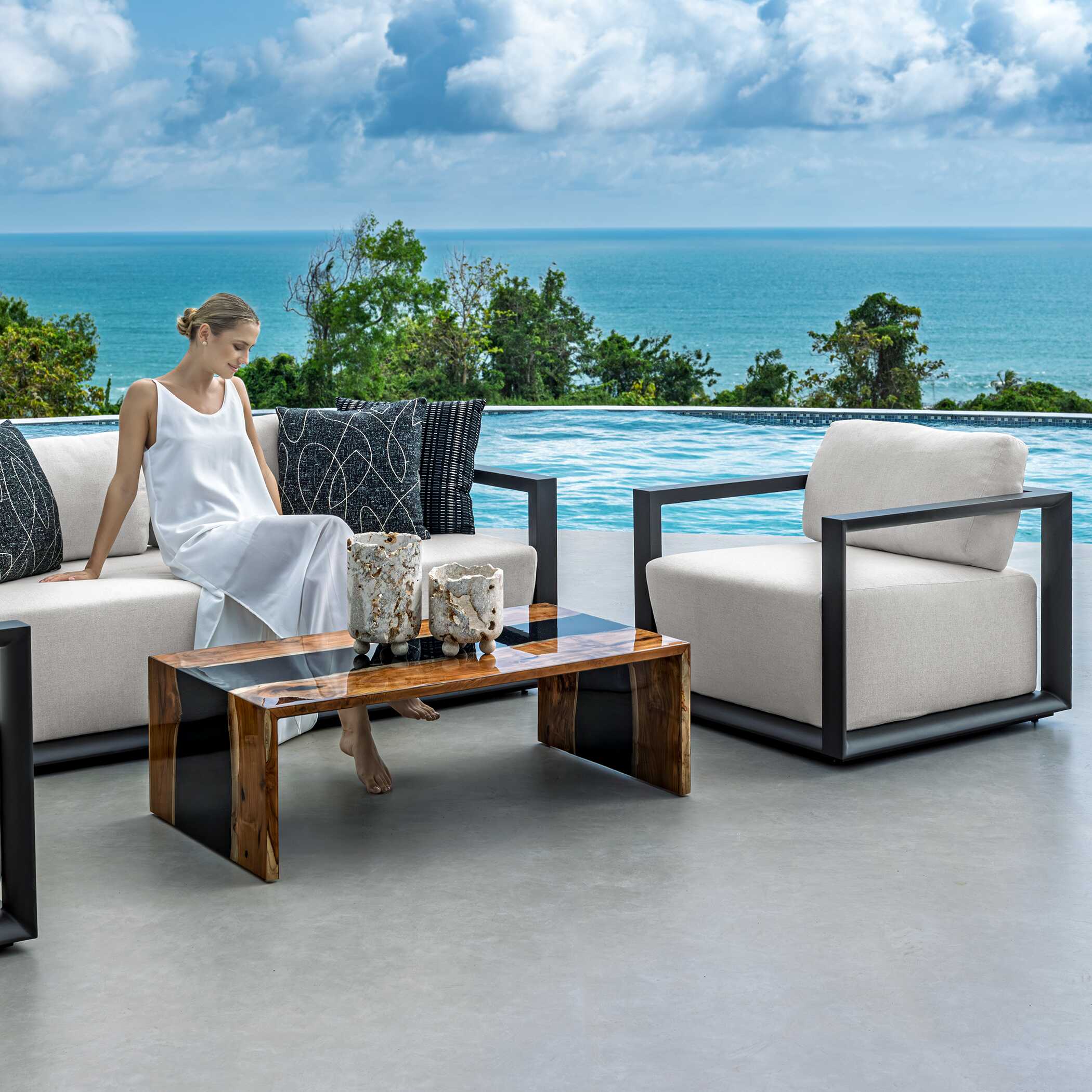 Uttermost Esti Onyx Outdoor Pillow