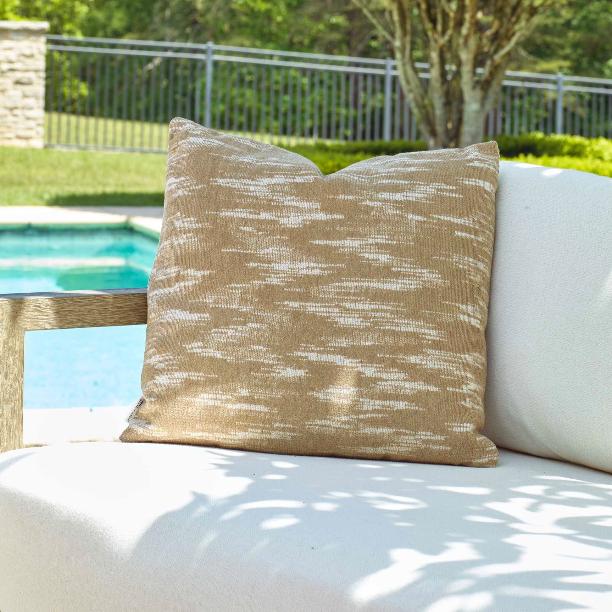 Uttermost Mountains Outdoor Sand Toned Pillow