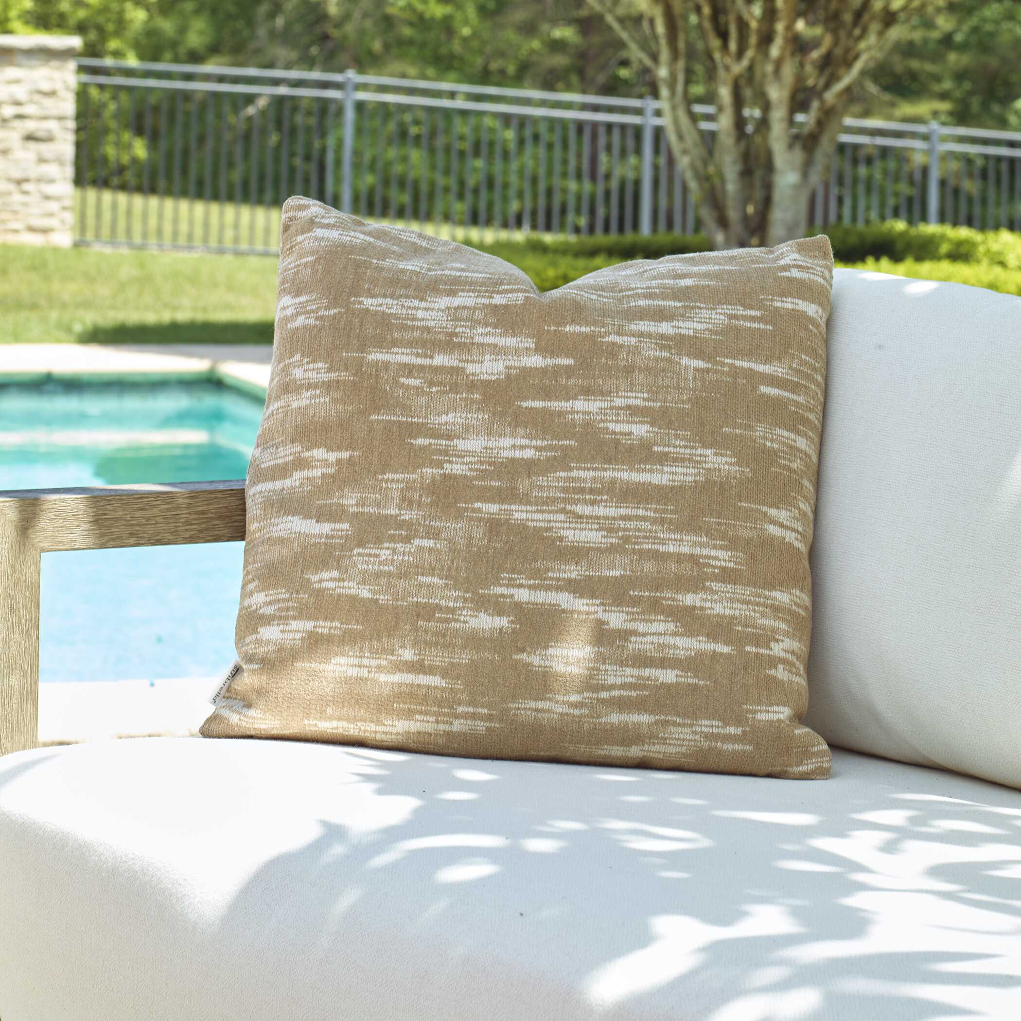 Uttermost Mountains Outdoor Sand Toned Pillow