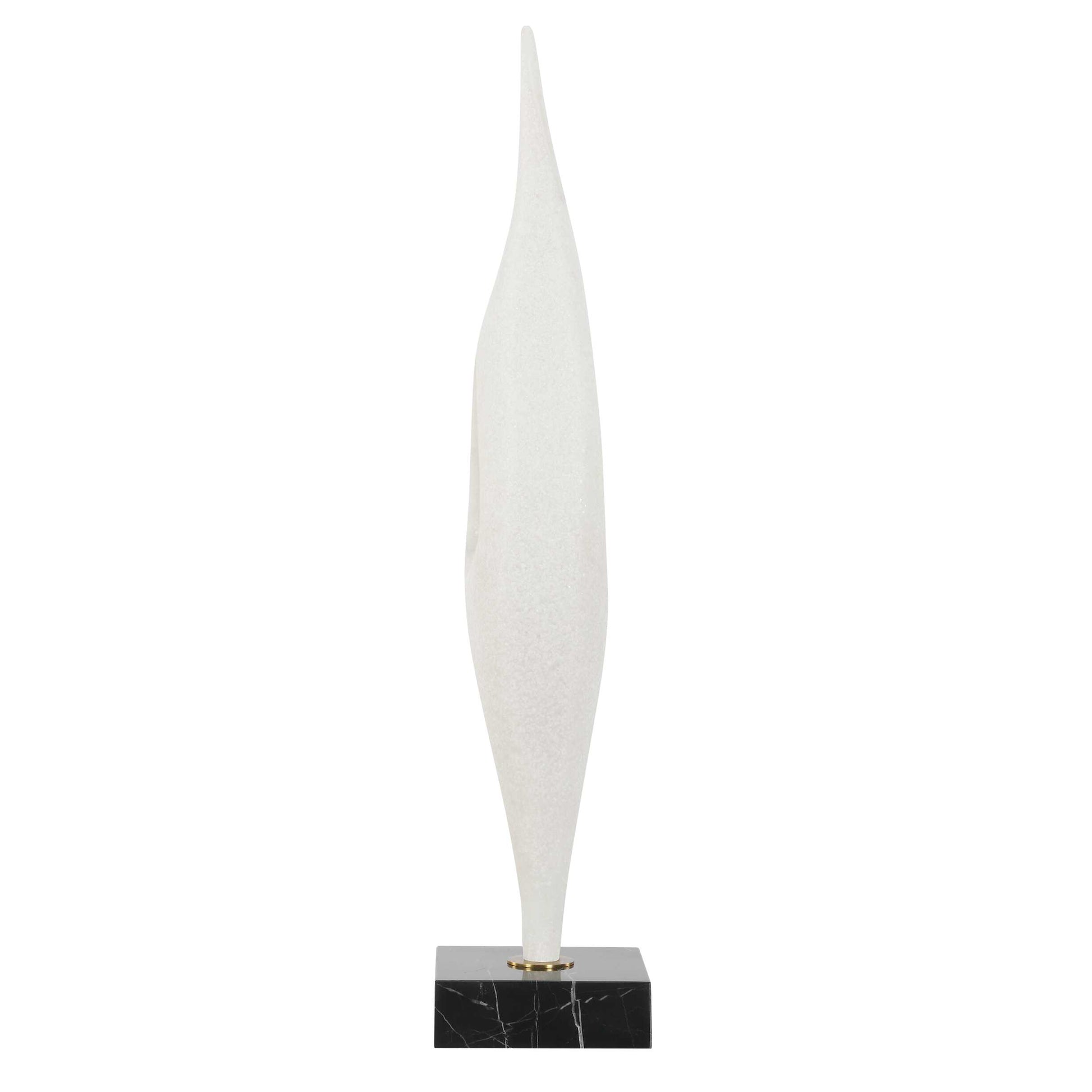 Uttermost Fluid Drop White Stone Sculpture