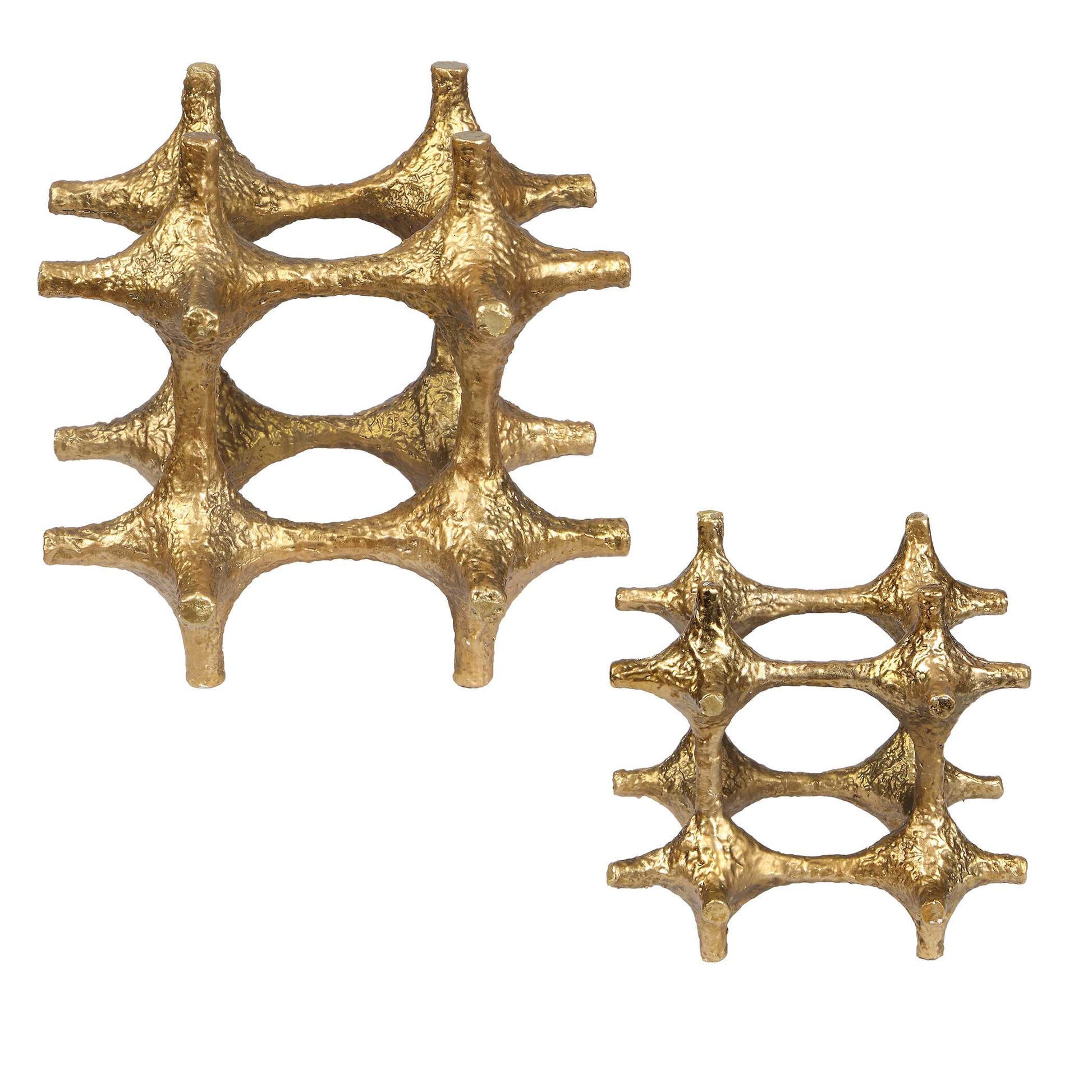 Uttermost Gilded Connection Modern Sculptures Set/2