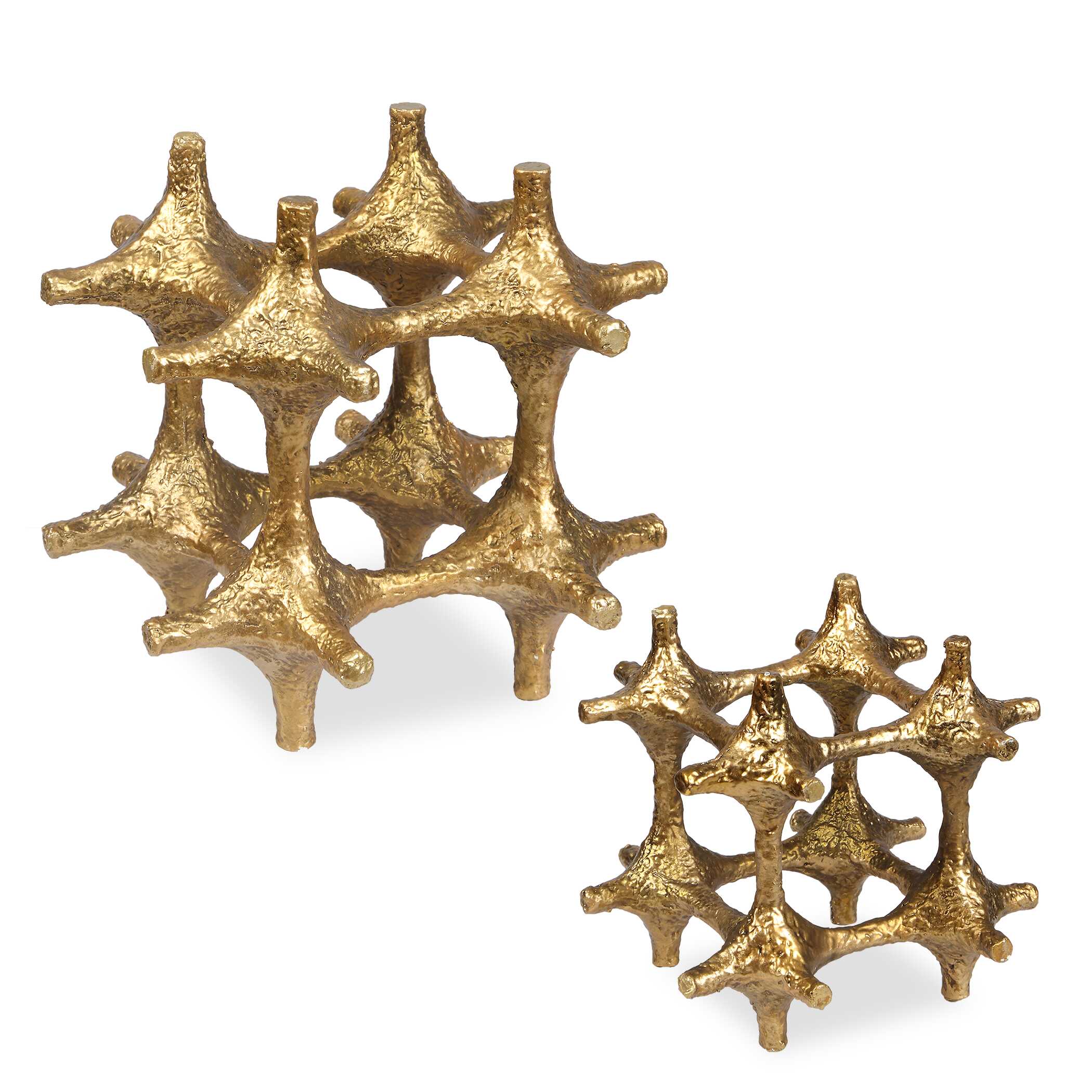Uttermost Gilded Connection Modern Sculptures Set/2