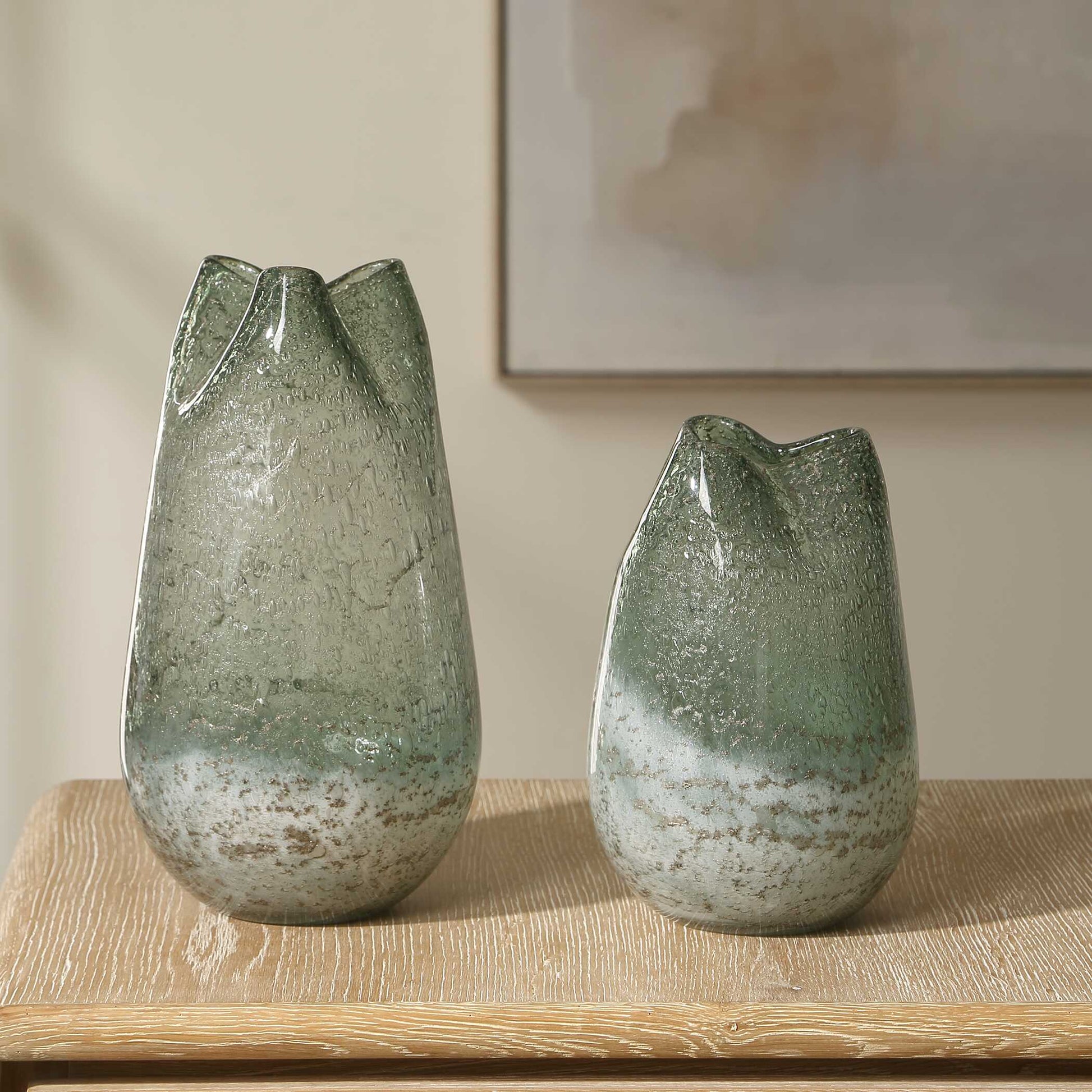 Uttermost Chianti Seeded Glass Vases Set/2