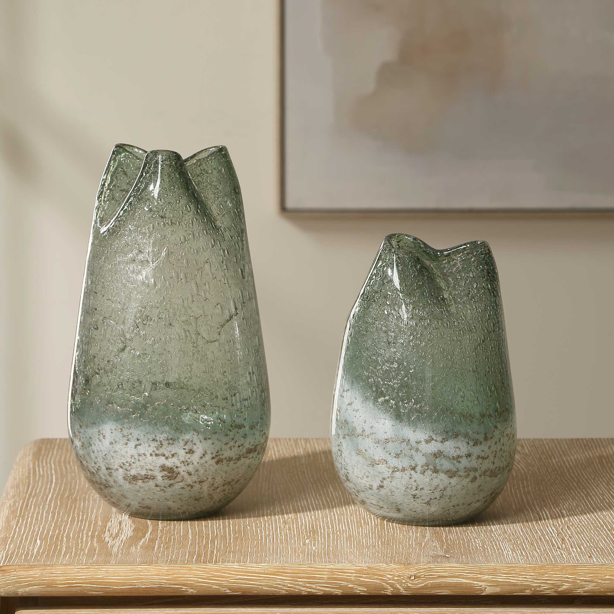 Uttermost Chianti Seeded Glass Vases Set/2