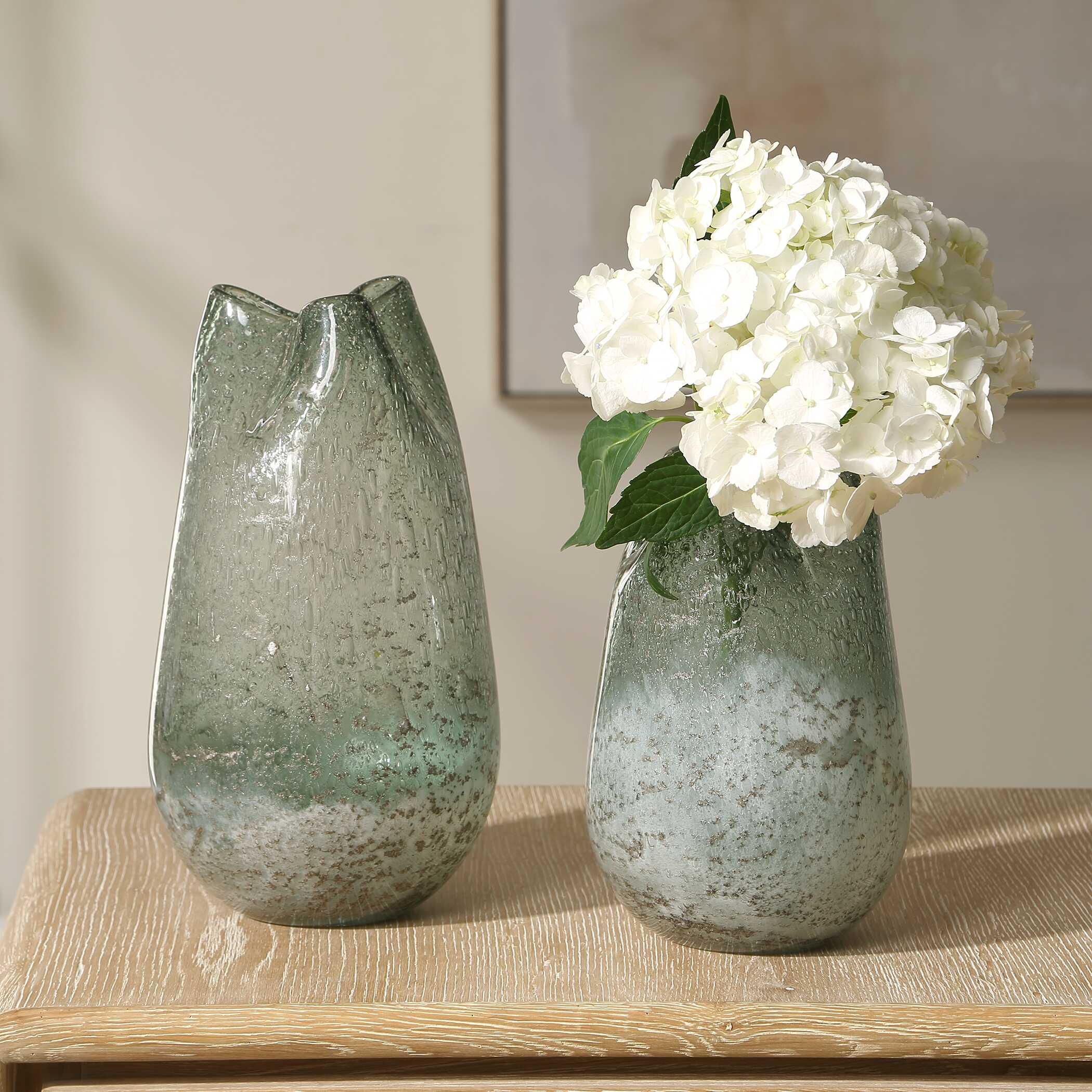 Uttermost Chianti Seeded Glass Vases Set/2