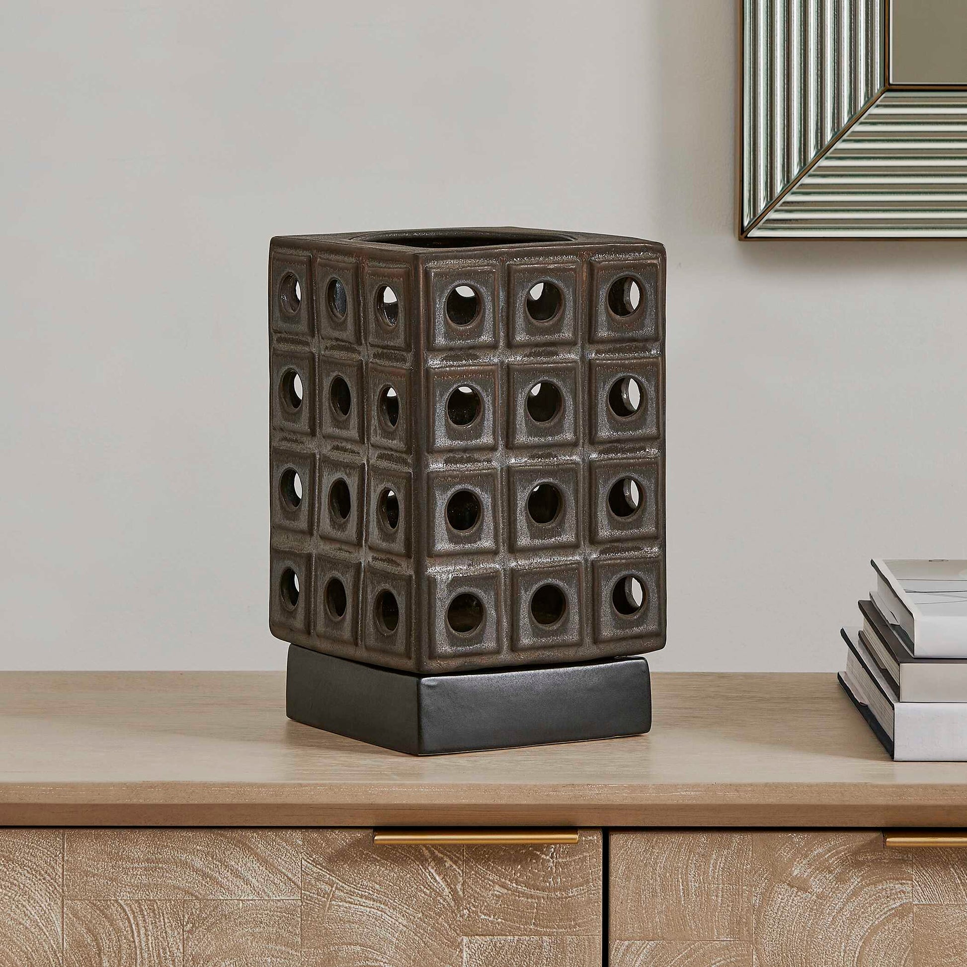 Uttermost Lattice Indoor-Outdoor Lantern Candleholder