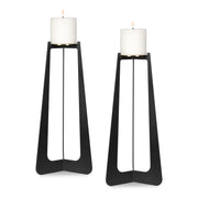 Uttermost Columnar Black Candleholders Set/2