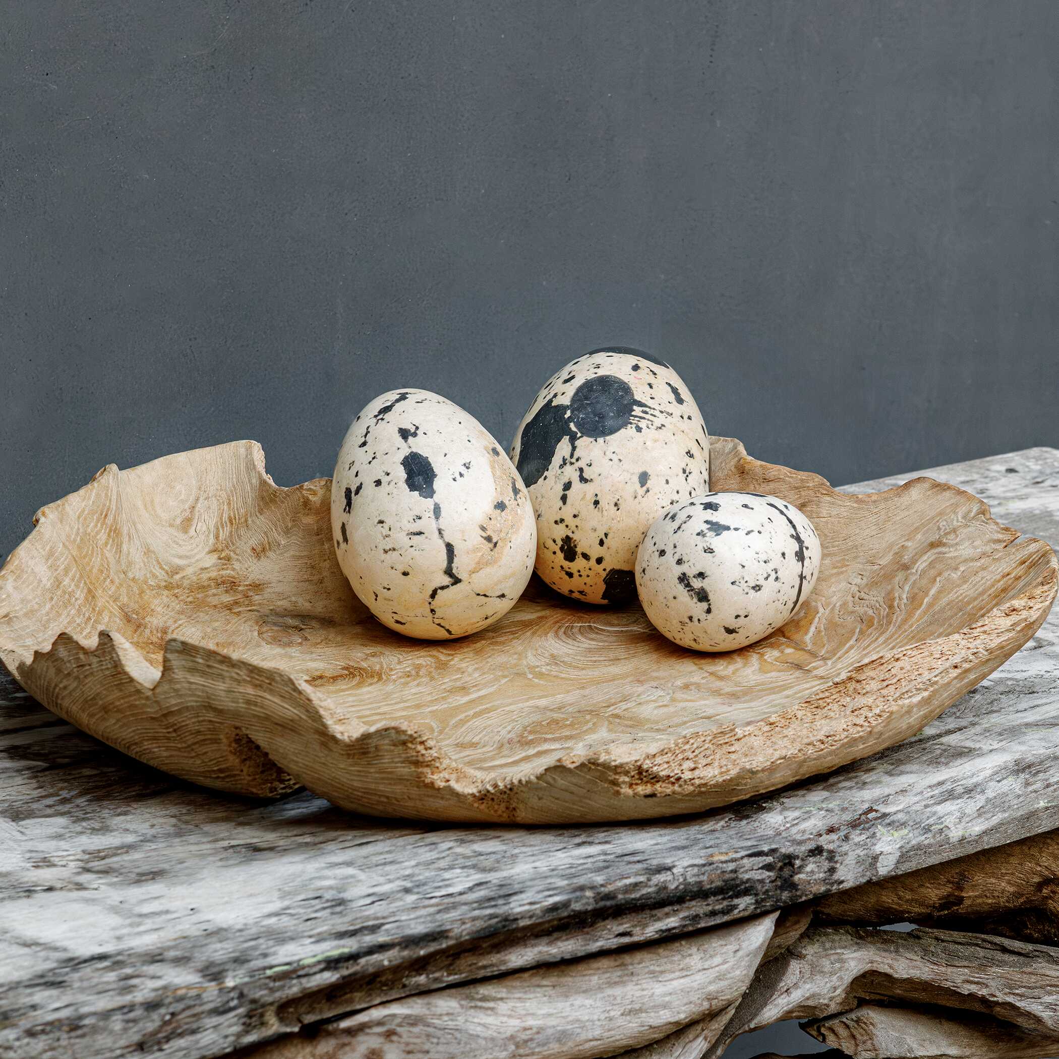 Uttermost Nest Trio Indoor-Outdoor Stone Eggs Set/3