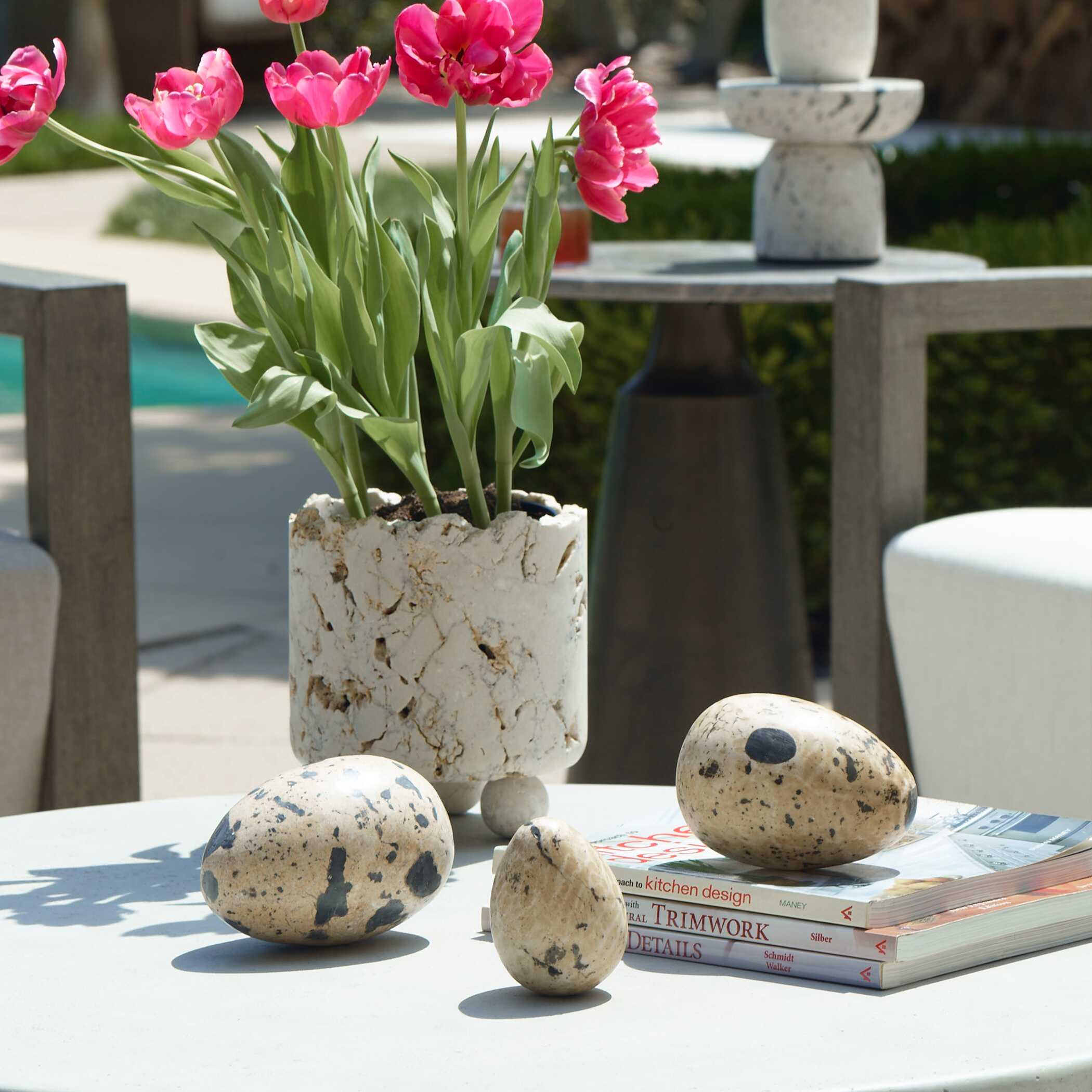 Uttermost Nest Trio Indoor-Outdoor Stone Eggs Set/3