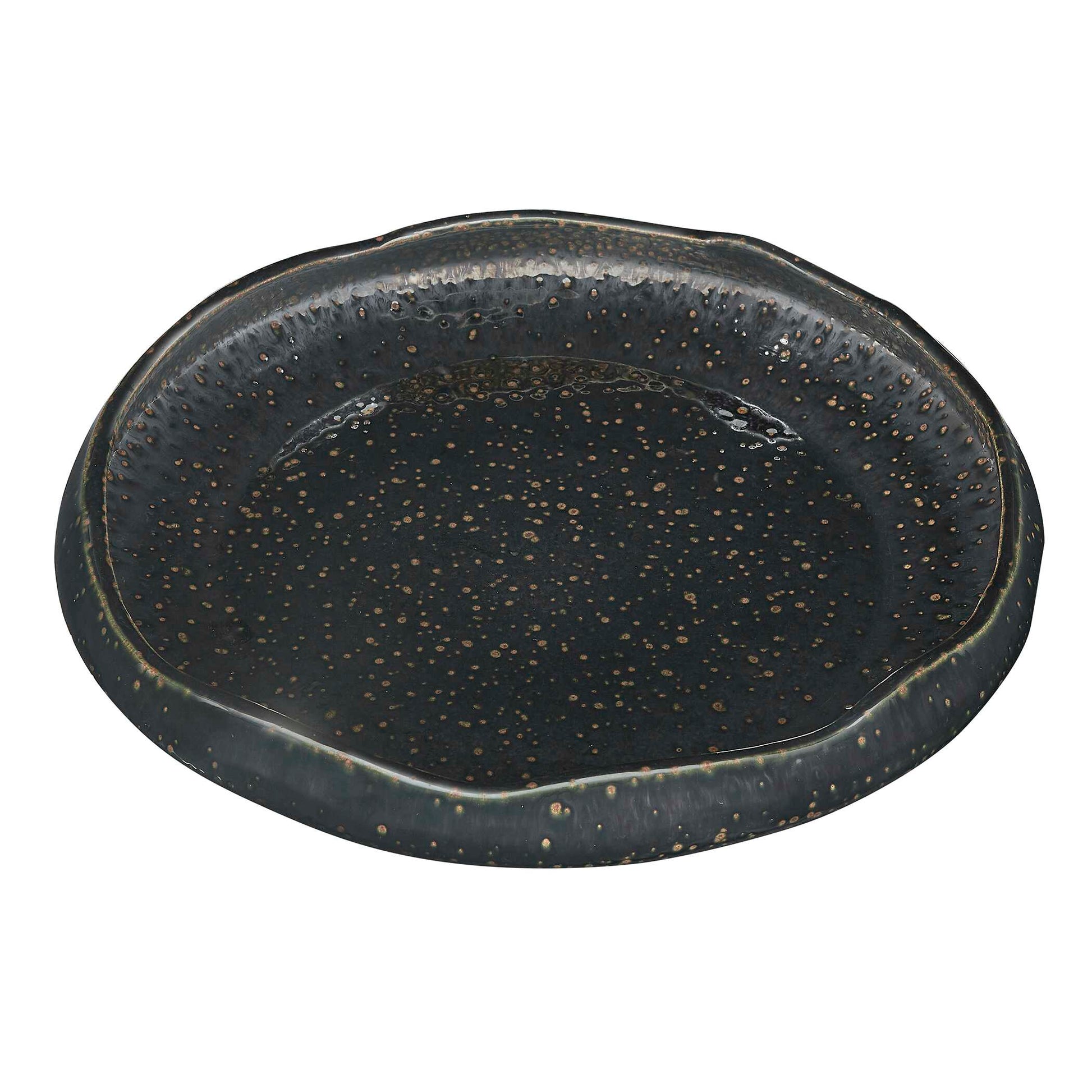 Uttermost Stardust Ripple Indoor-Outdoor Black Bowl